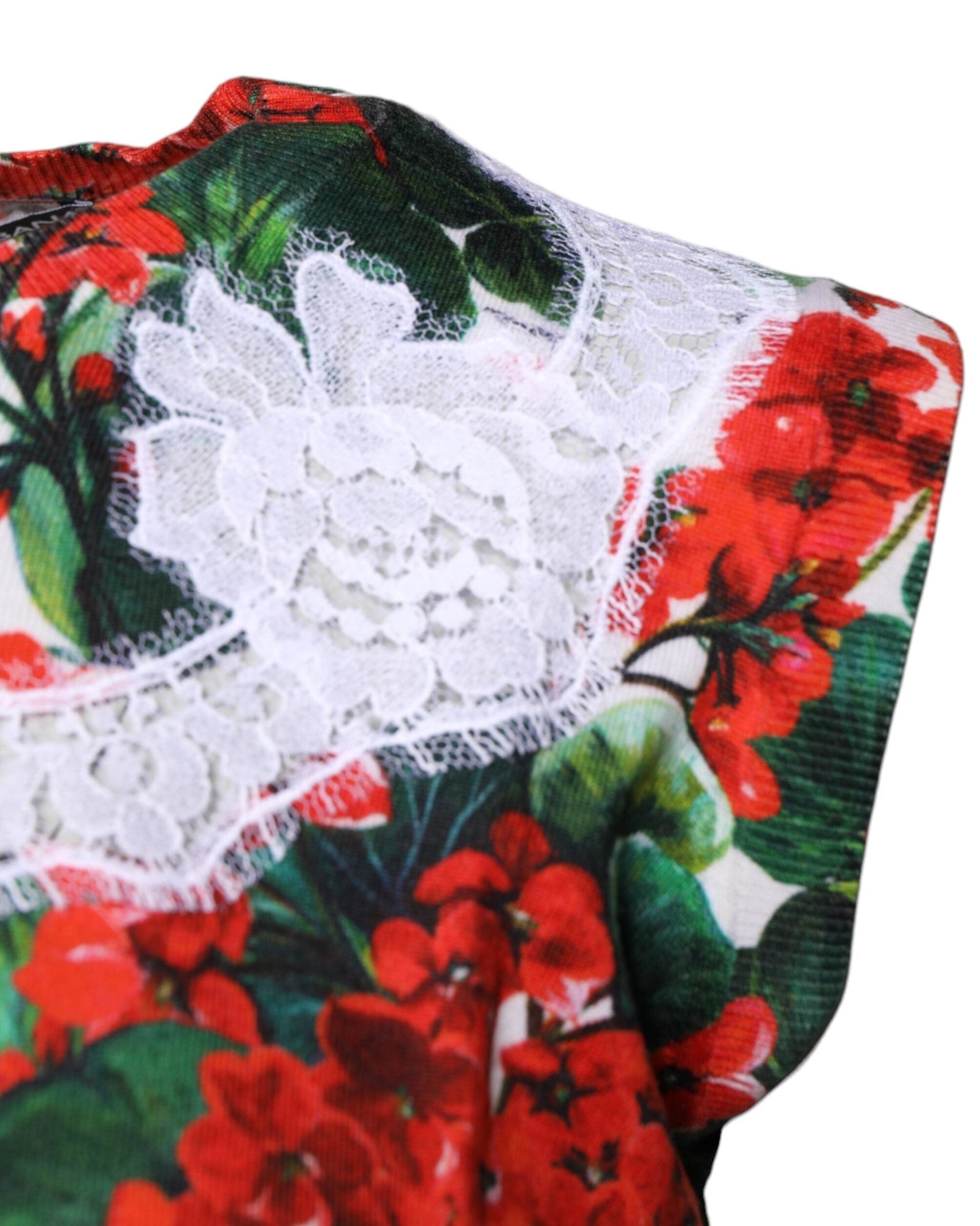 Dolce & Gabbana Multicolor Lace Floral Sleeveless Tank Top Glam Steals