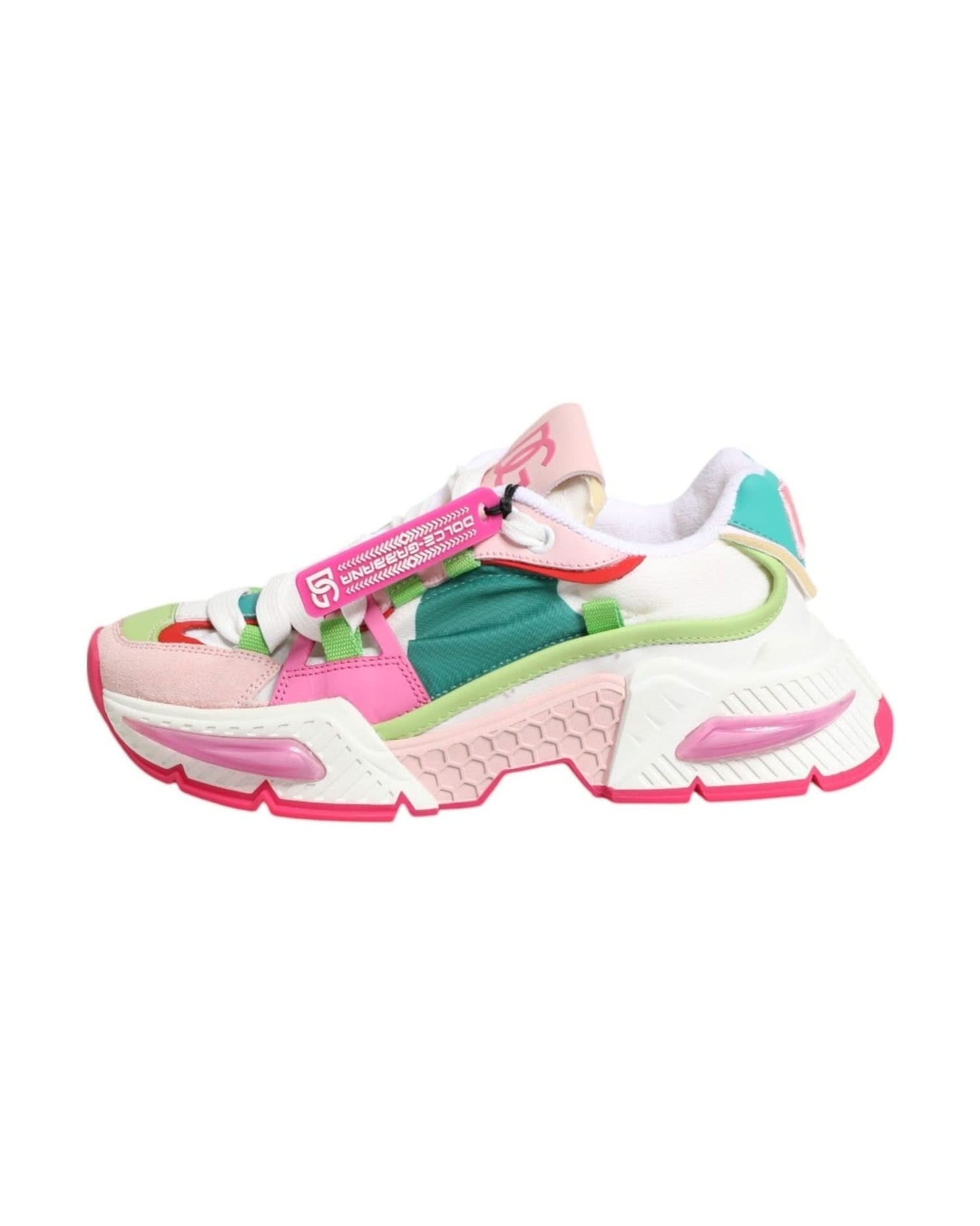 Dolce & Gabbana Multicolor Leather Airmaster Low Top Sneaker Shoes Sneakers