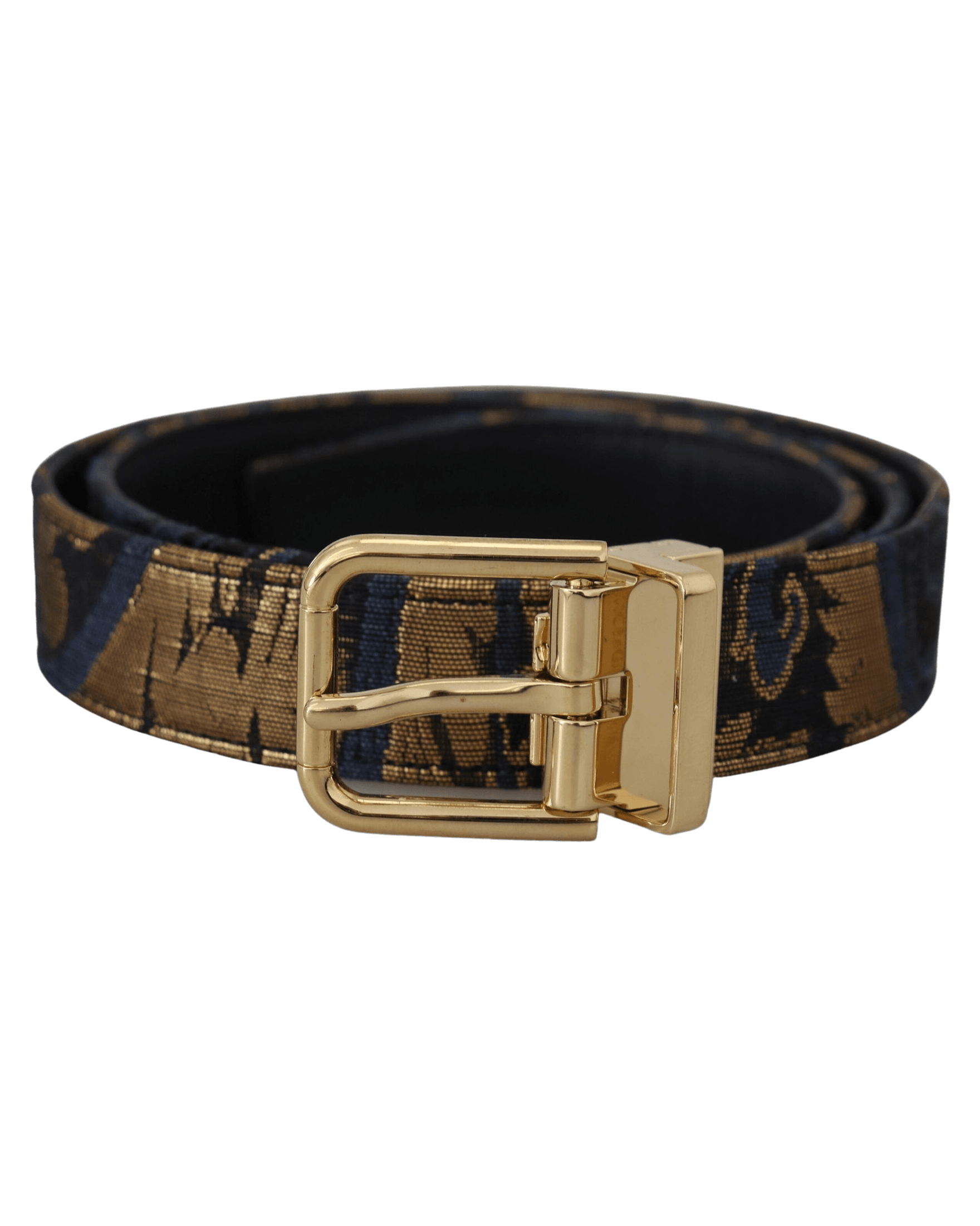 Dolce & Gabbana Multicolor Leather Jacquard Logo Buckle Belt Belts