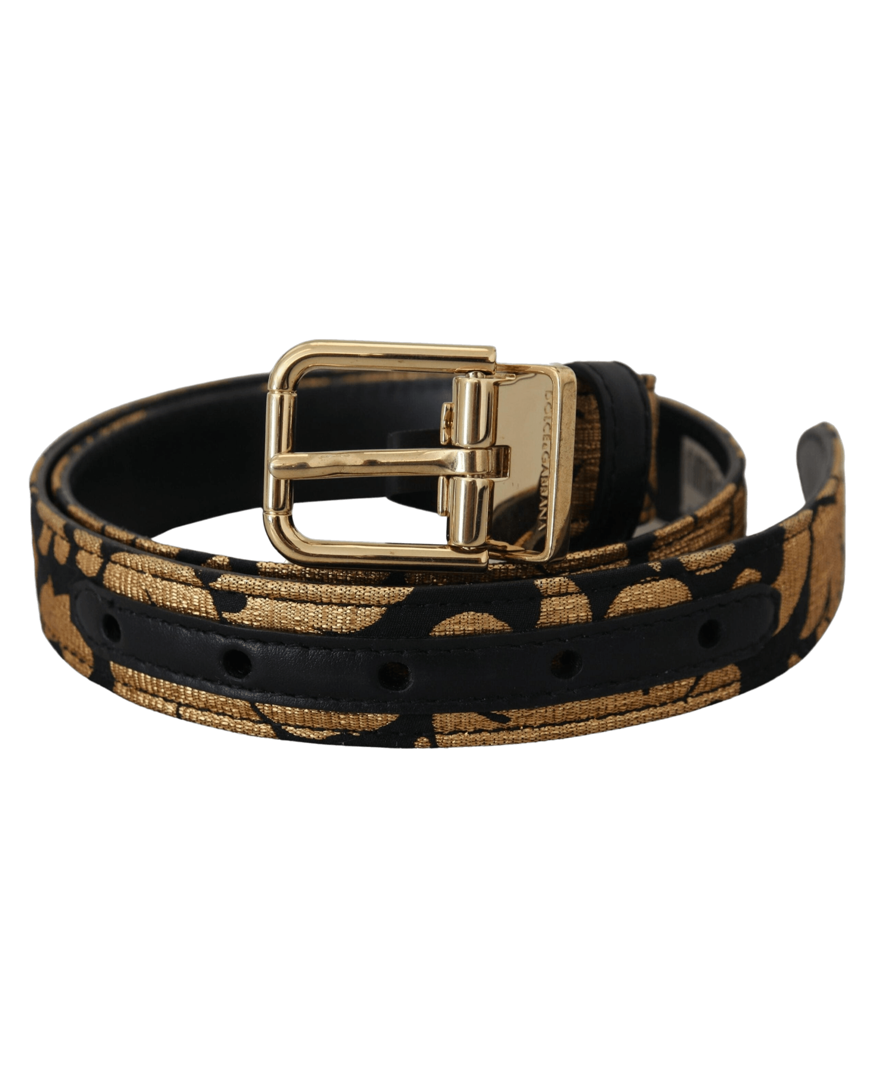Dolce & Multicolor Gabbana Leather Jacquard Logo Buckle Belt Glam Steals