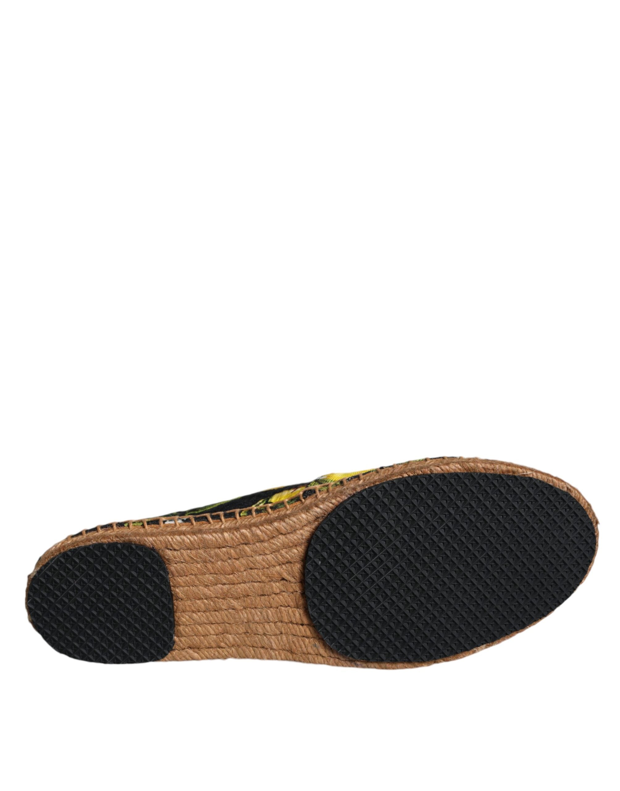 Dolce & Gabbana Multicolor Lemon Slip On Espadrilles Shoes Glam Steals