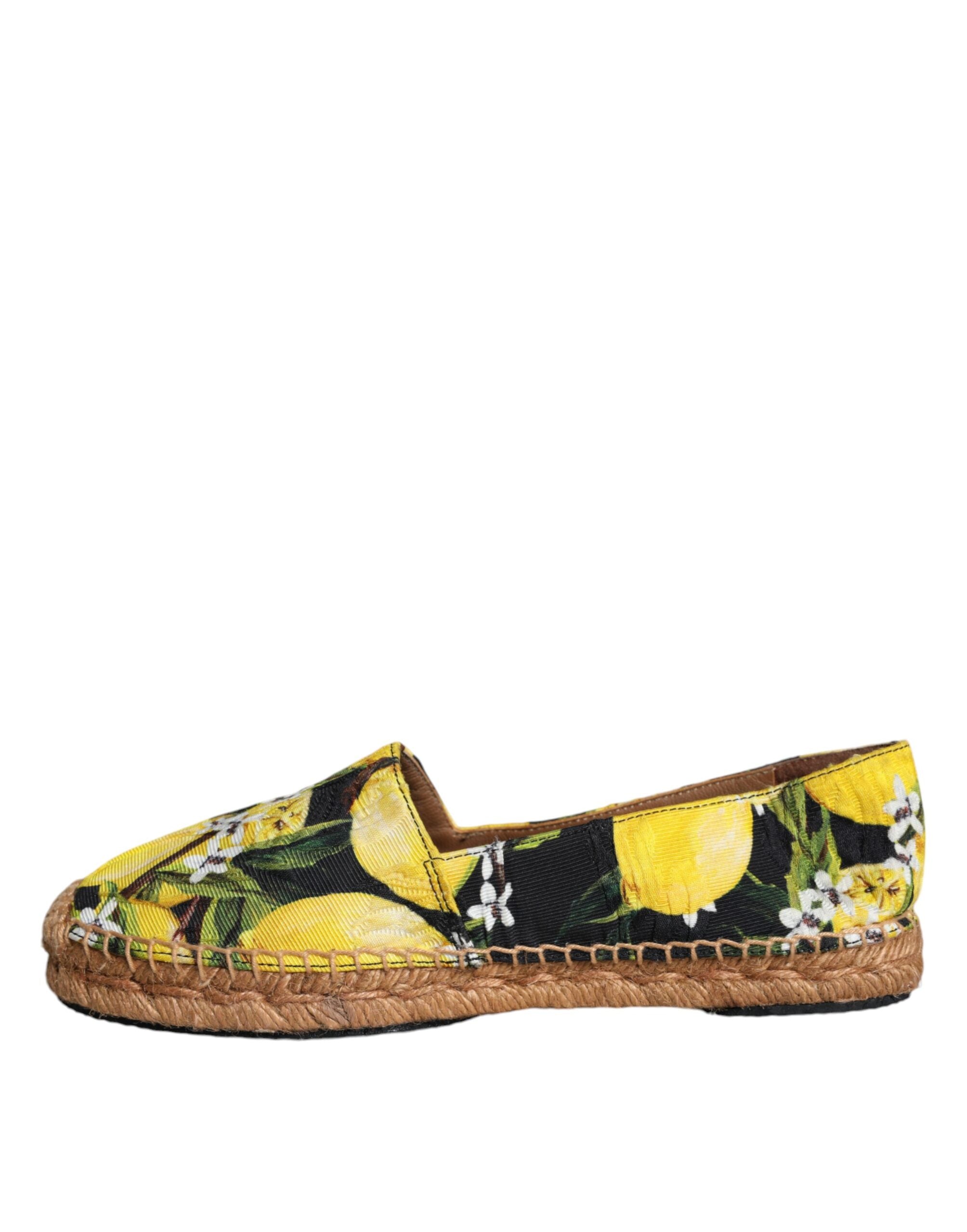 Dolce & Gabbana Multicolor Lemon Slip On Espadrilles Shoes Glam Steals