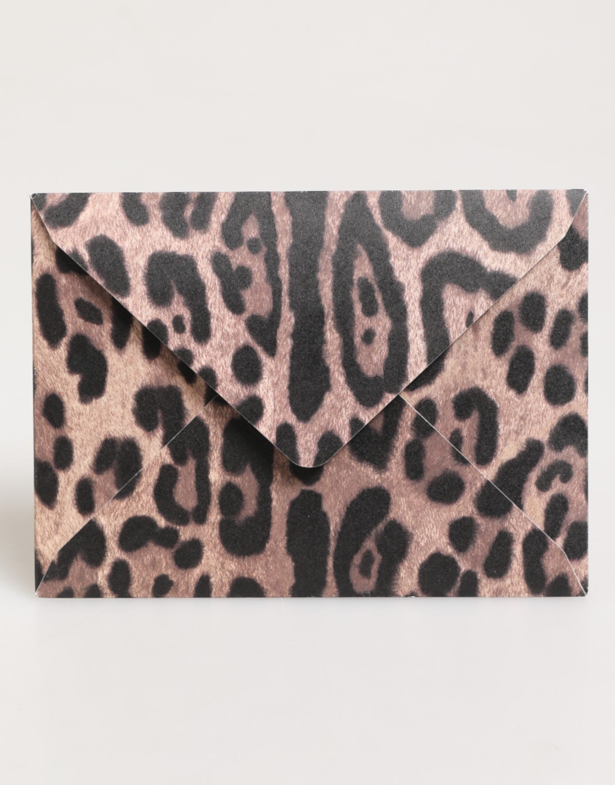 Dolce & Gabbana Multicolor Leopard Print Envelope Paper Post Card Holder Glam Steals