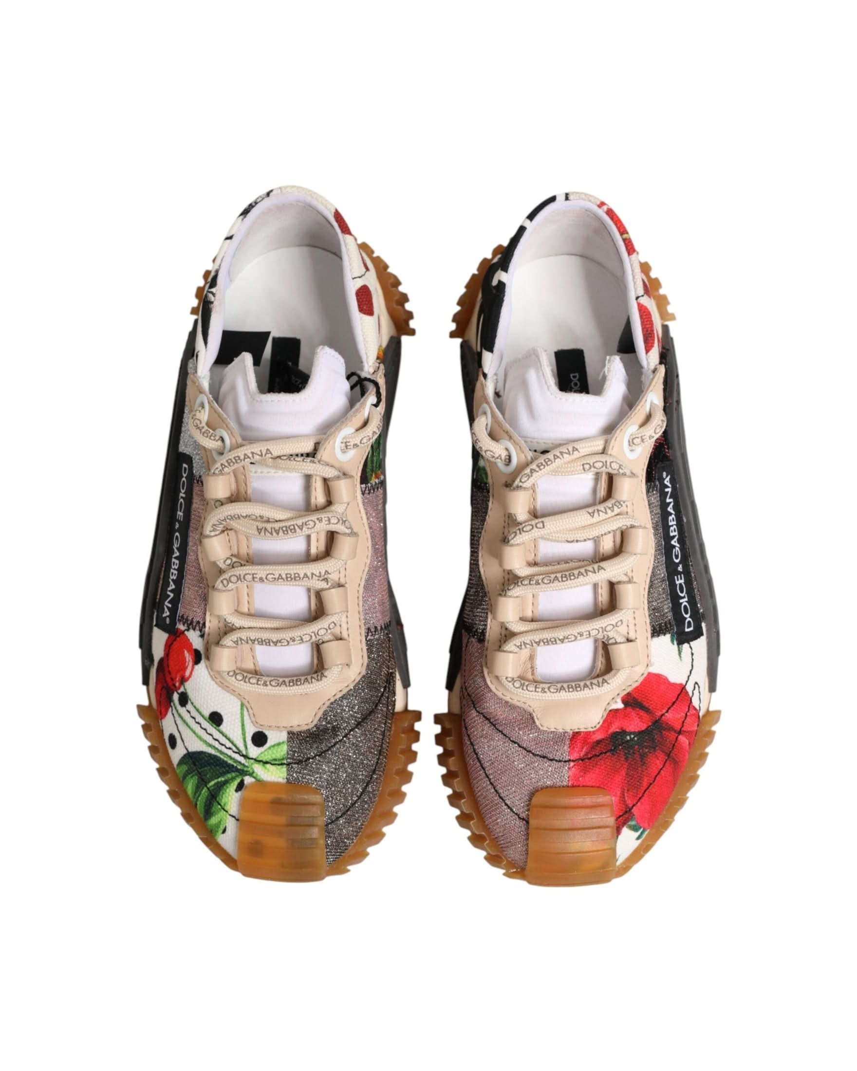 Dolce & Gabbana Multicolor Logo Low Top Ns1 Sneakers Shoes