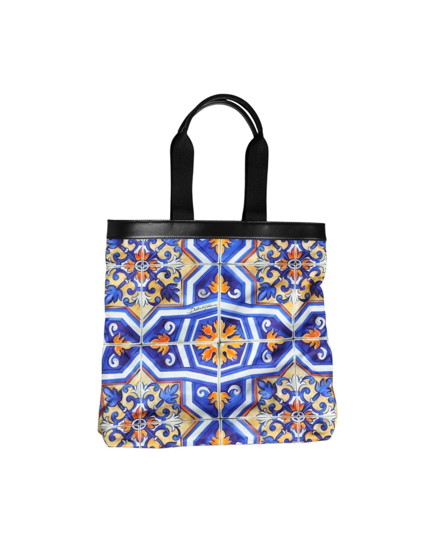 Dolce & Gabbana Multicolor Maiolica Print Tote Shoulder Strap Bag Glam Steals