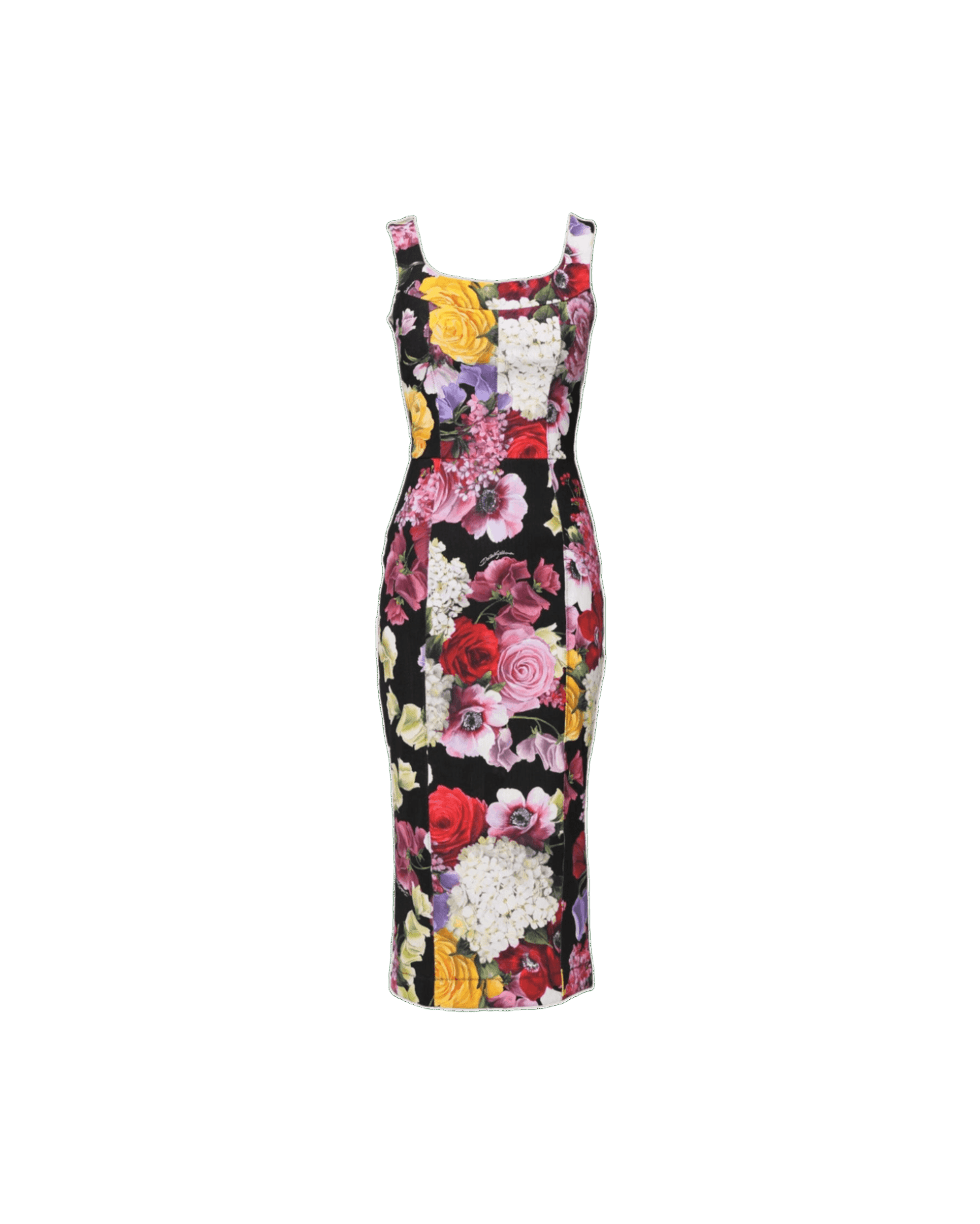 Dolce & Gabbana   Multicolor  Ortensia Patchwork Sheath Dress