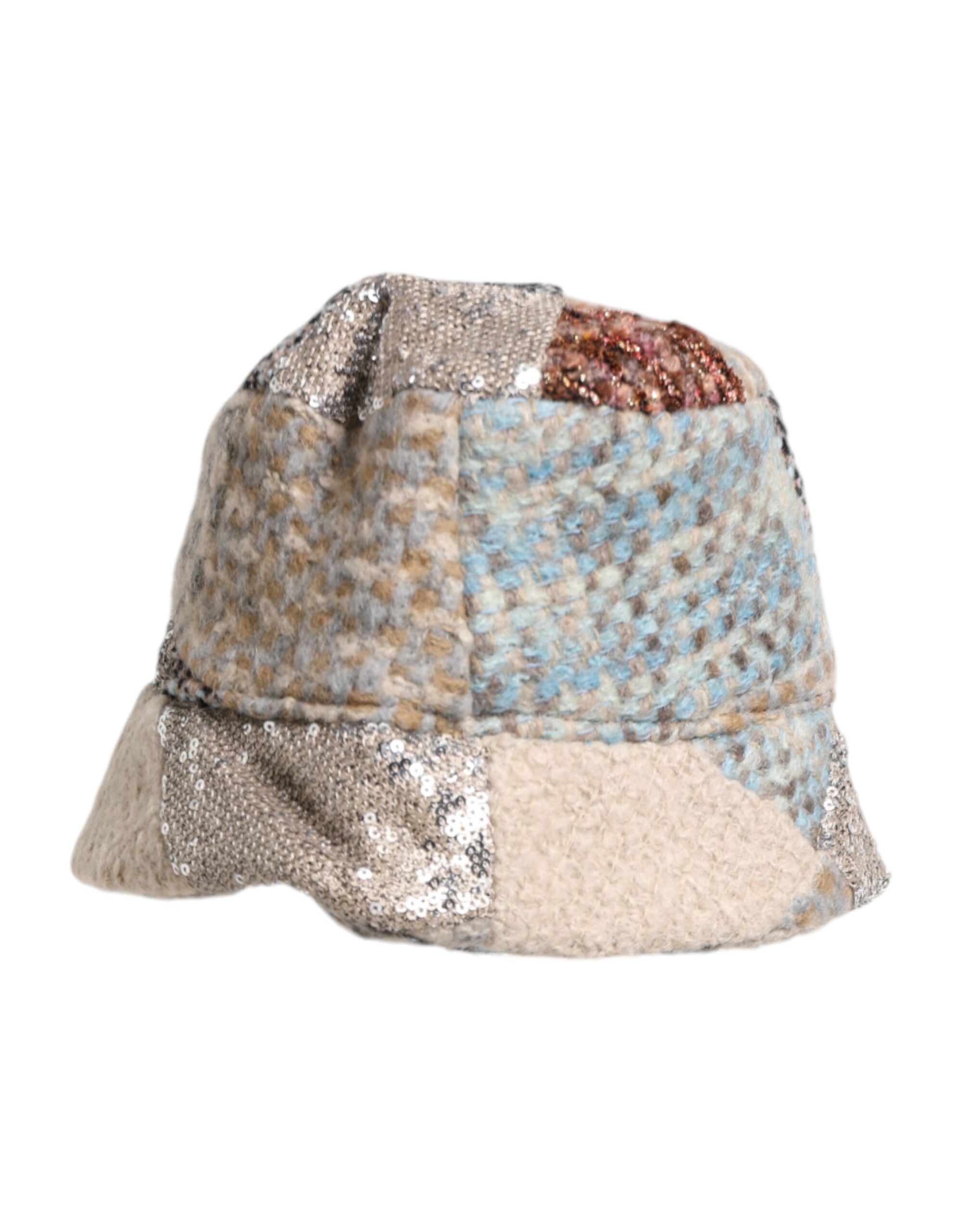 Dolce & Gabbana Multicolor Patchwork Embellished Bucket Hat Glam Steals