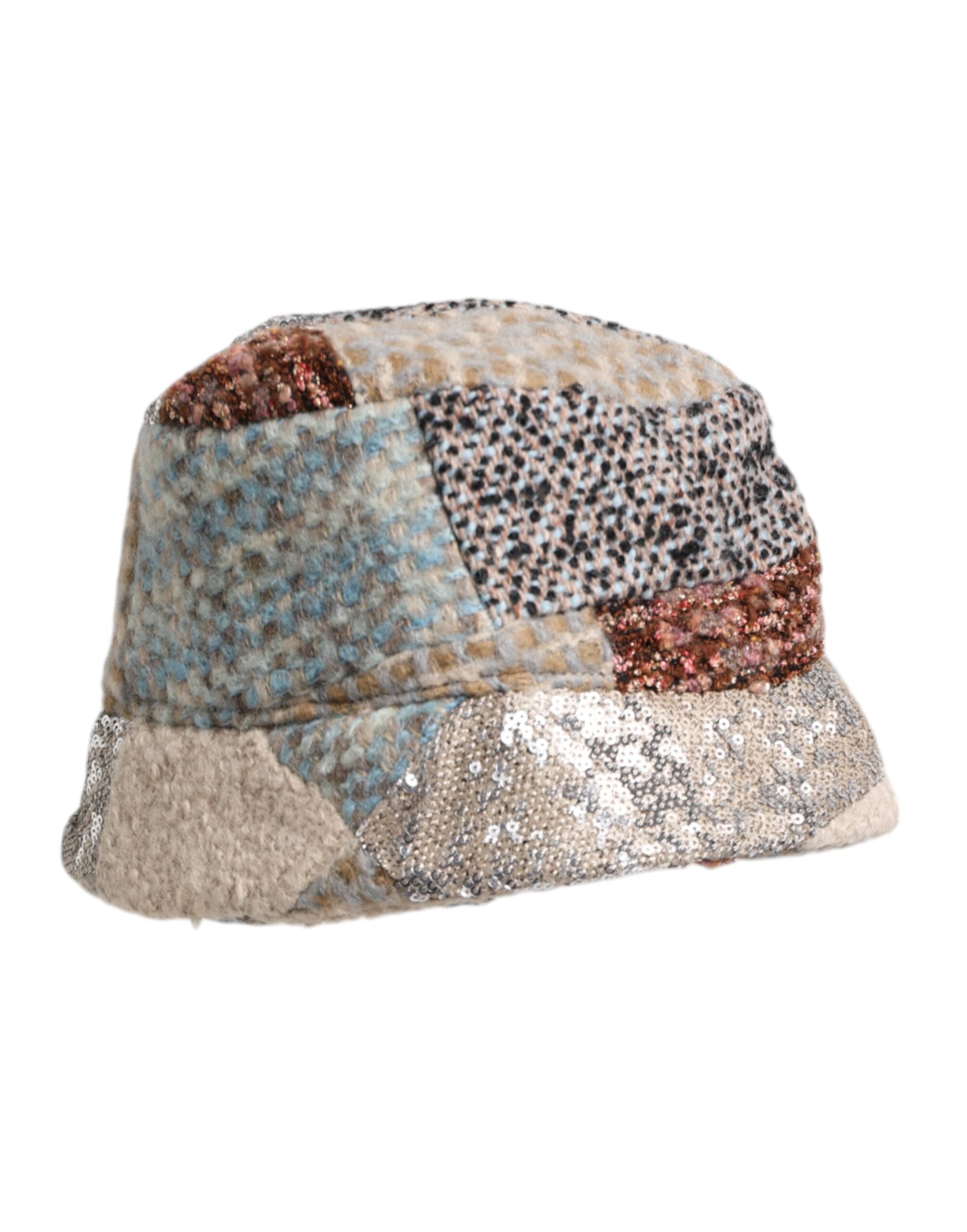 Dolce & Gabbana Multicolor Patchwork Embellished Bucket Hat Glam Steals