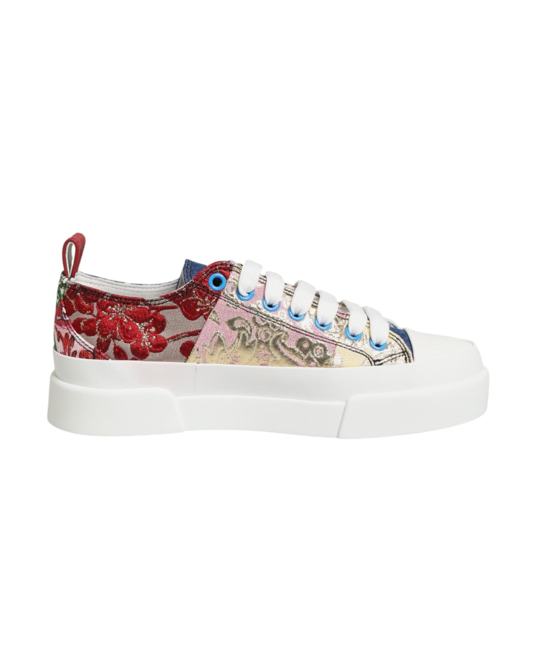 Dolce & Gabbana Multicolor Patchwork Low Top Sneakers Shoes