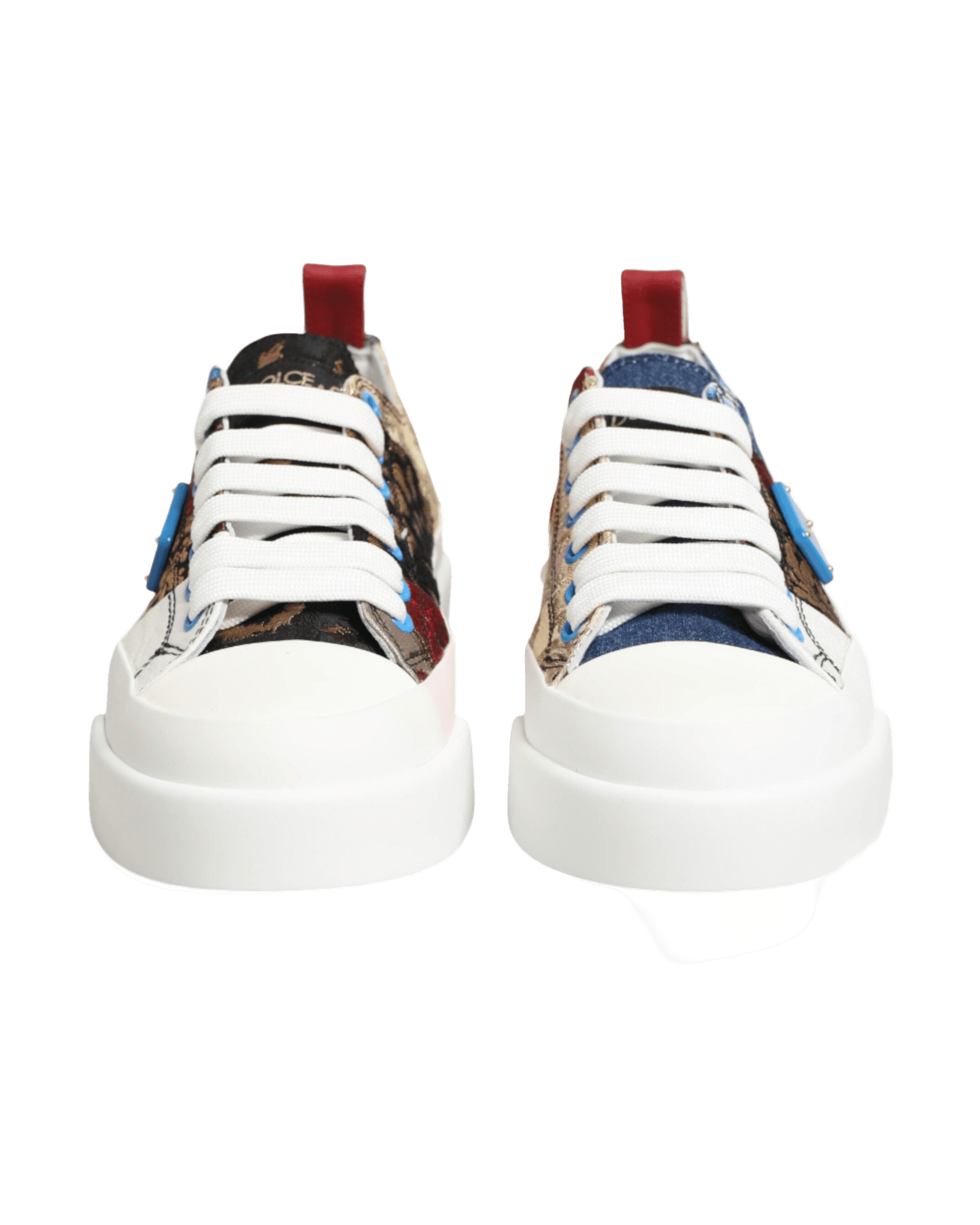 Dolce & Gabbana Multicolor Patchwork Low Top Sneakers Shoes Sneakers