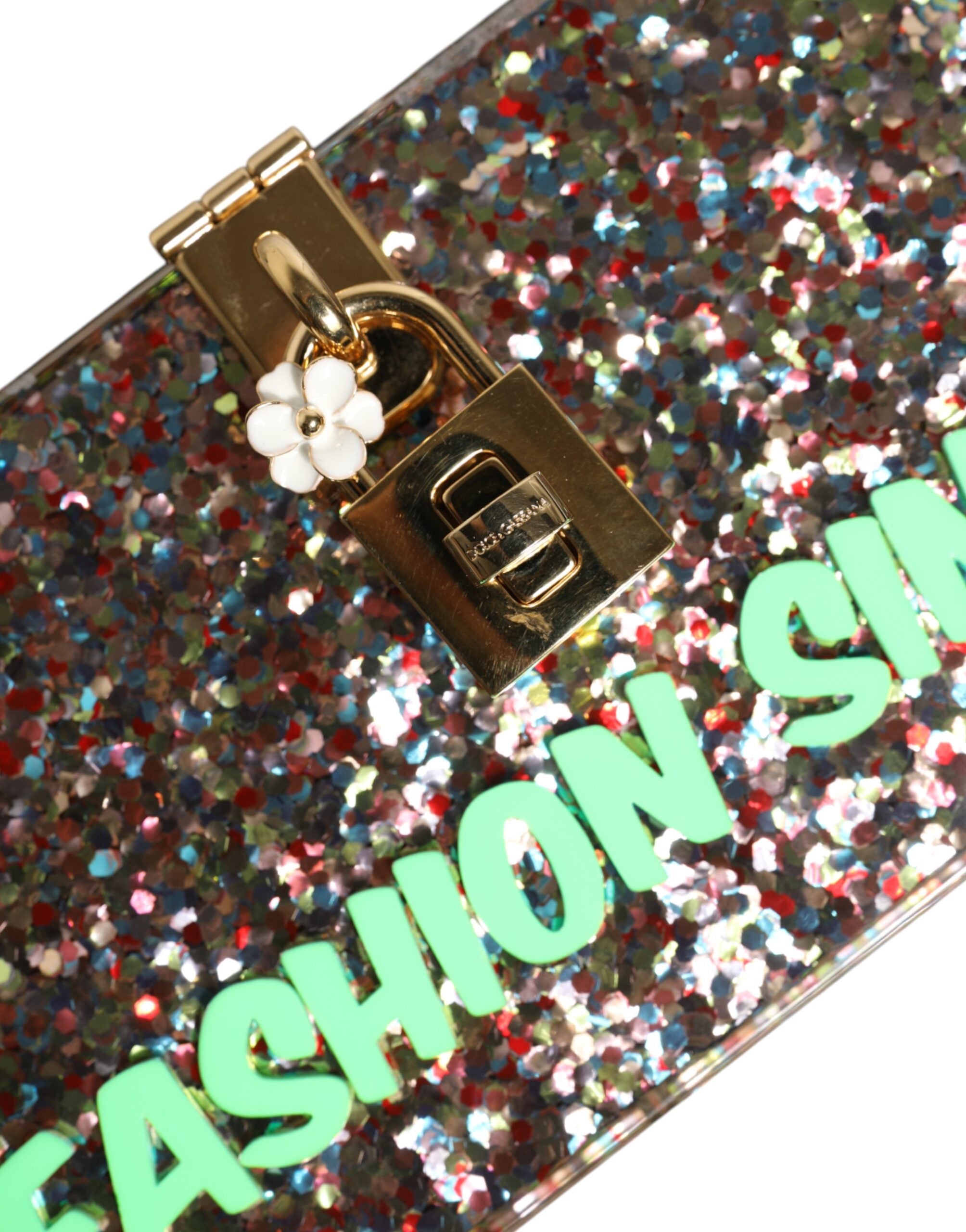 Dolce & Gabbana Multicolor Pursebox Fashion Sinner Glitter Crossbody Bag Glam Steals