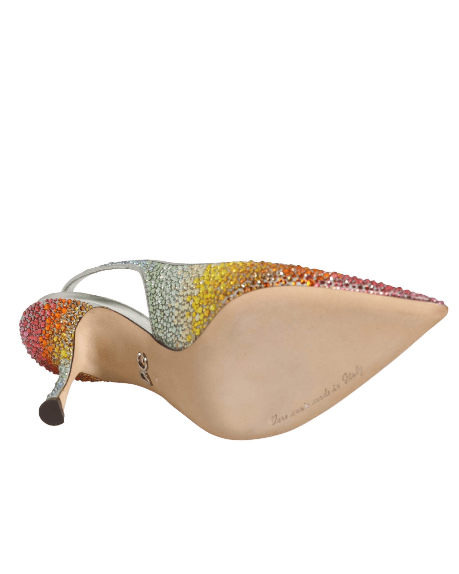 Dolce & Gabbana Multicolor Sequin Slingback Pumps Shoes Heels