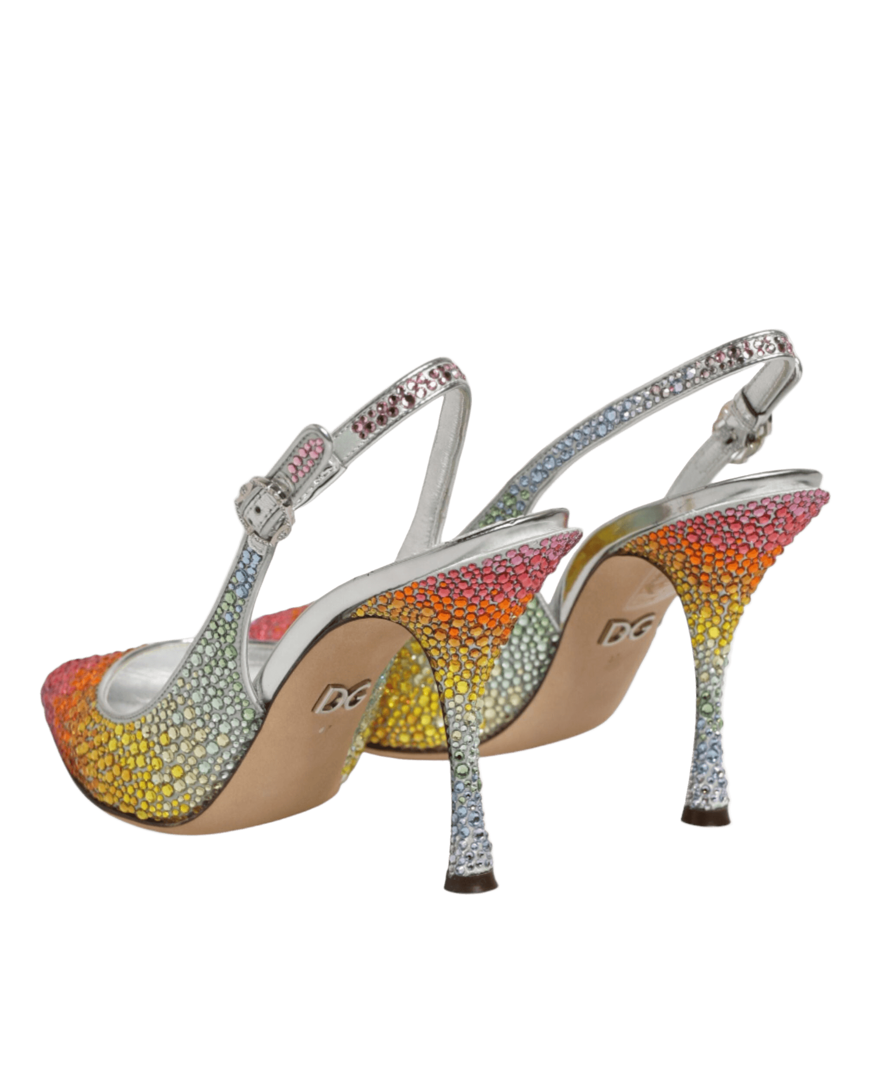 Dolce & Gabbana Multicolor Sequin Slingback Pumps Shoes Glam Steals