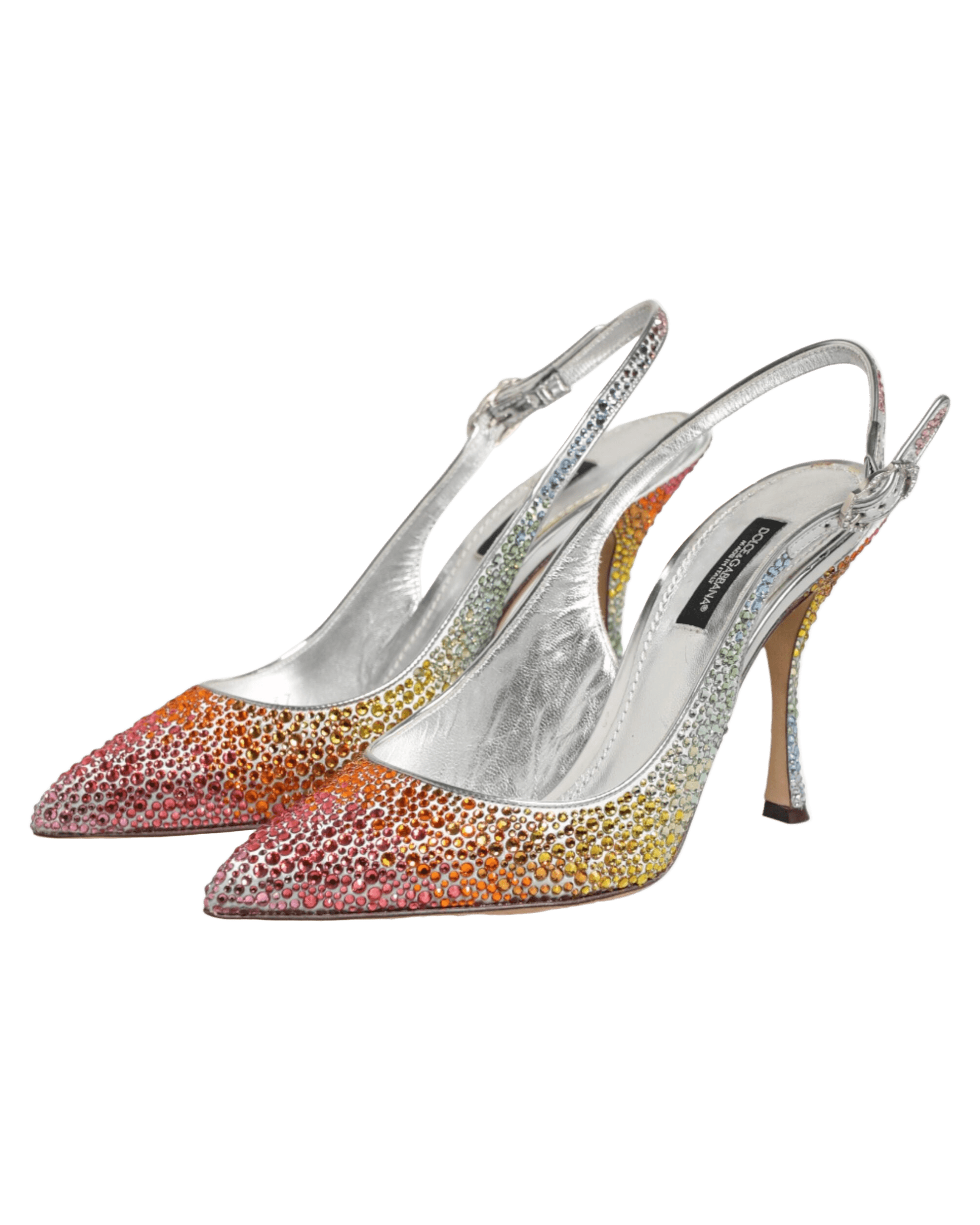 Dolce & Gabbana Multicolor Sequin Slingback Pumps Shoes Glam Steals