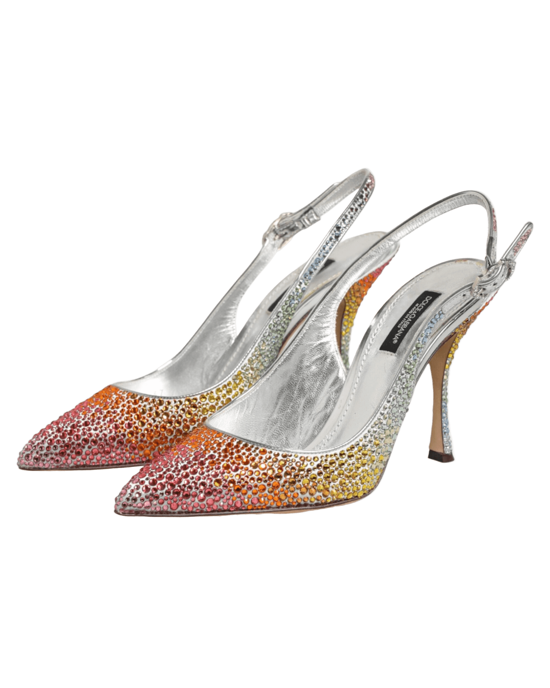 Dolce & Gabbana Multicolor Sequin Slingback Pumps Shoes Heels