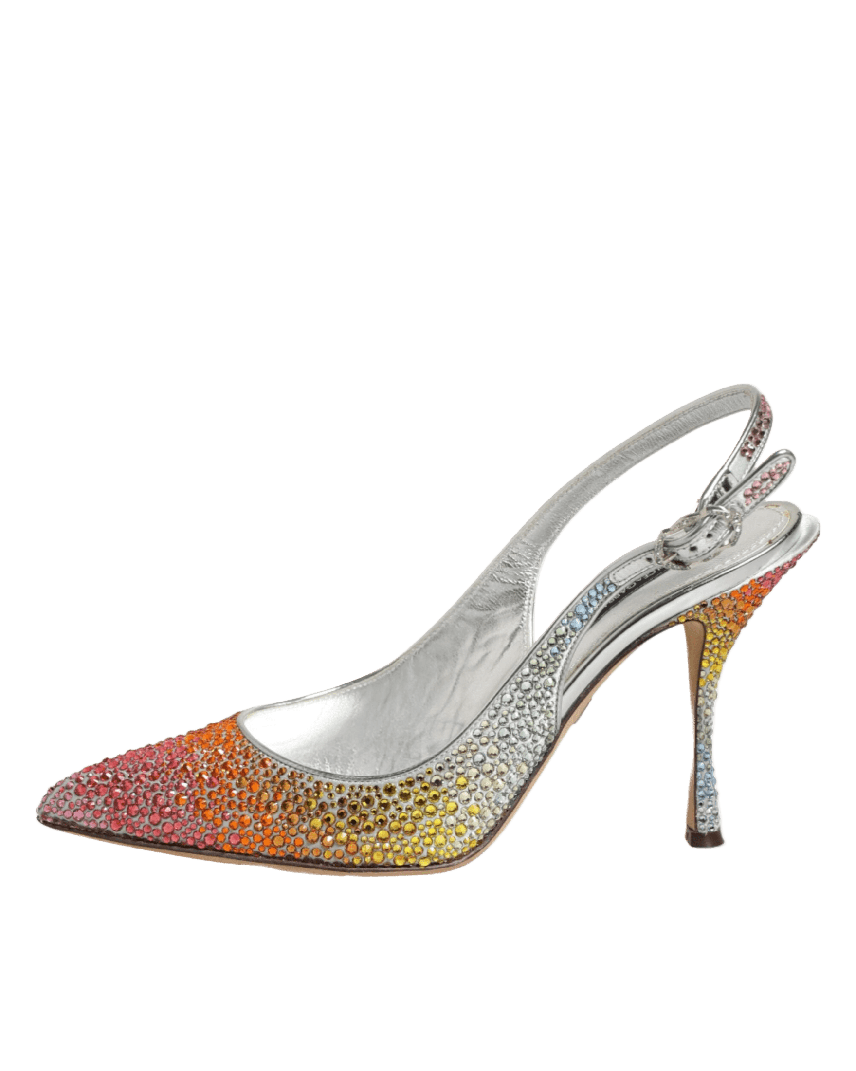 Dolce & Gabbana Multicolor Sequin Slingback Pumps Shoes Heels