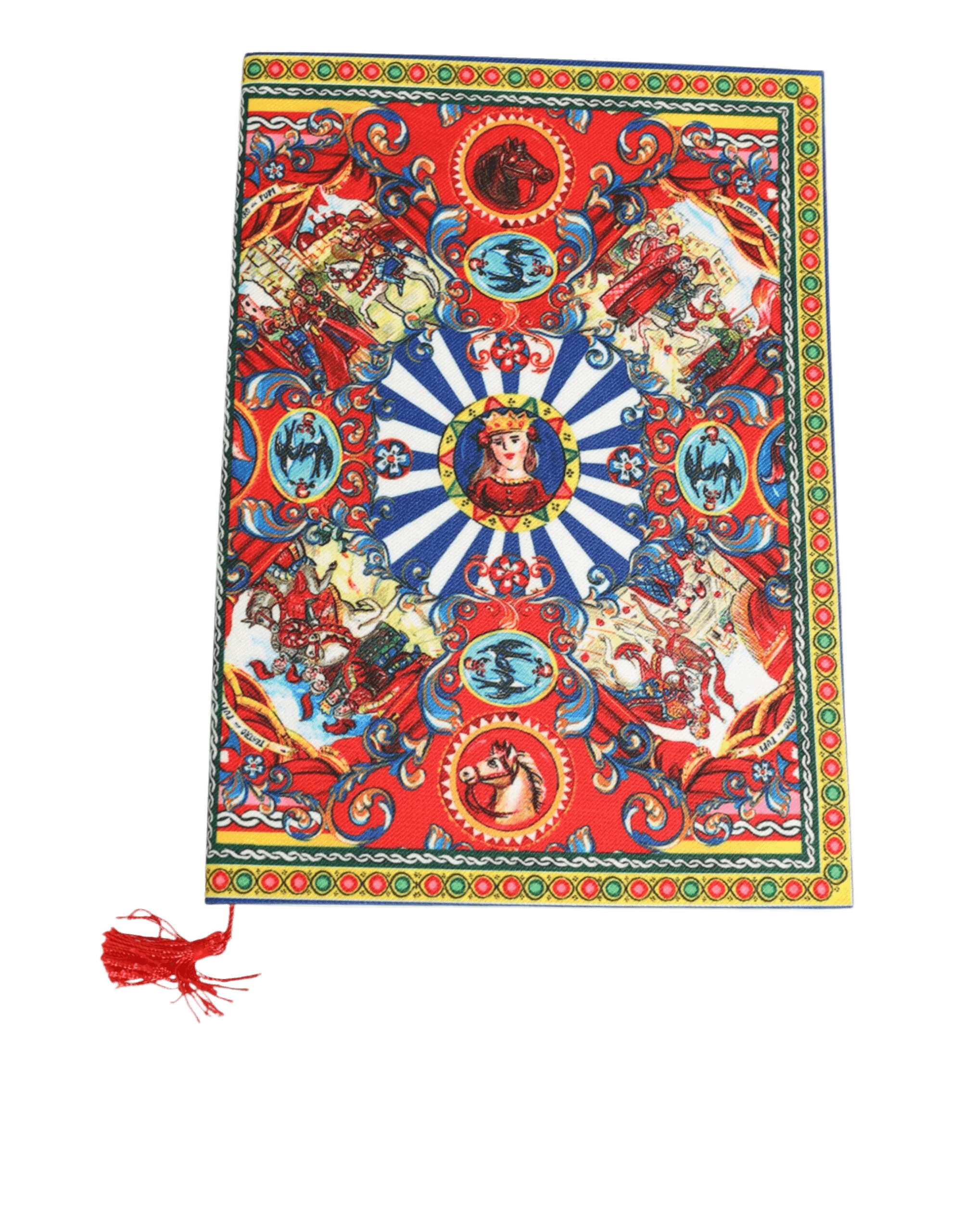 Dolce & Gabbana Multicolor Sicilian Carretto Print Journal Notebook Glam Steals