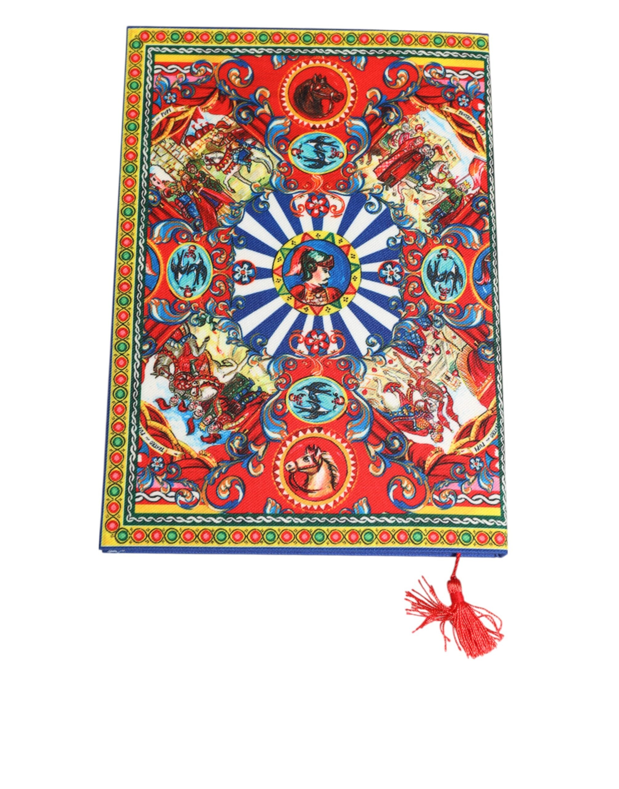 Dolce & Gabbana Multicolor Sicilian Carretto Print Journal Notebook Glam Steals
