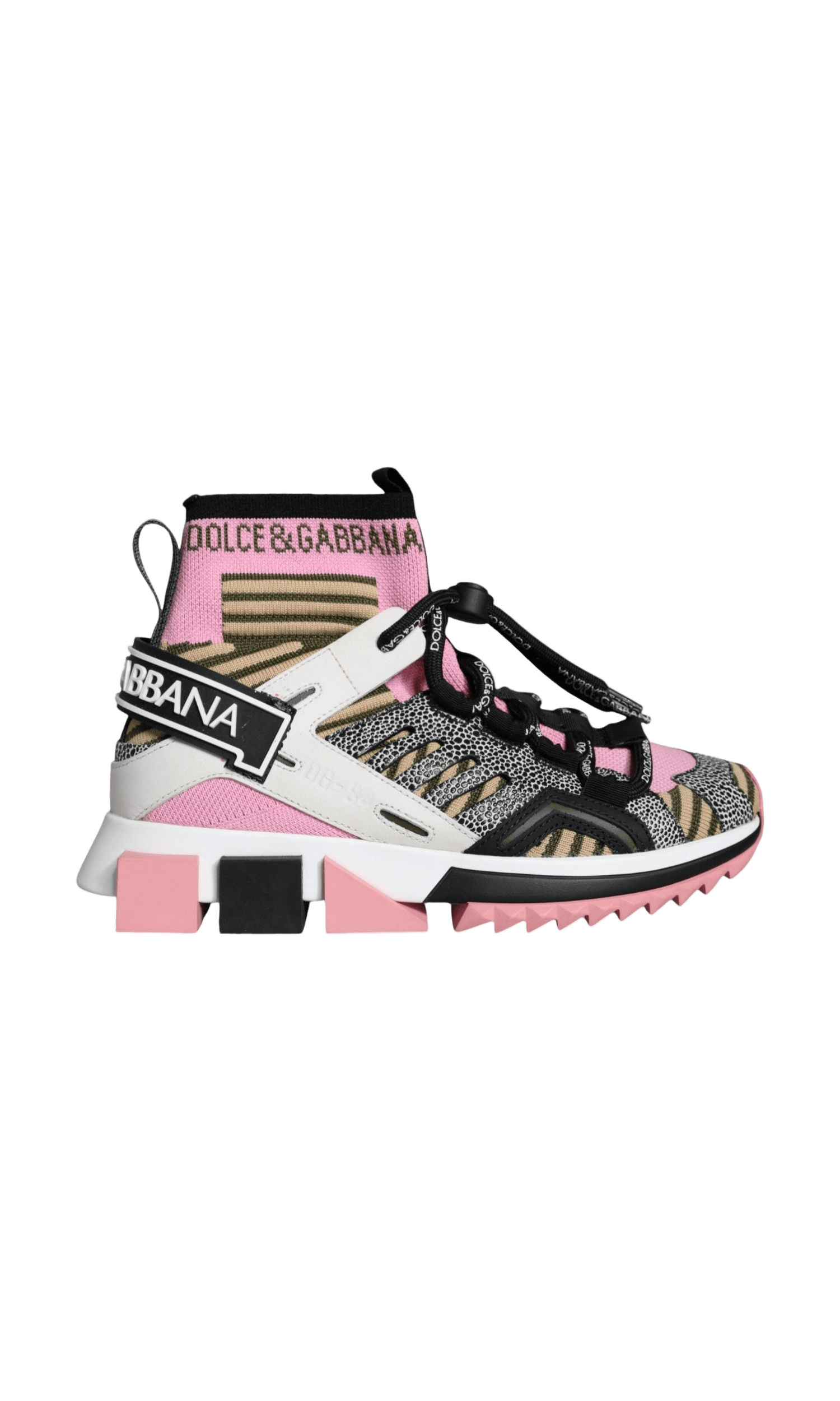 Dolce & Gabbana Multicolor Sorrento Socks Logo Sneakers Shoes Glam Steals
