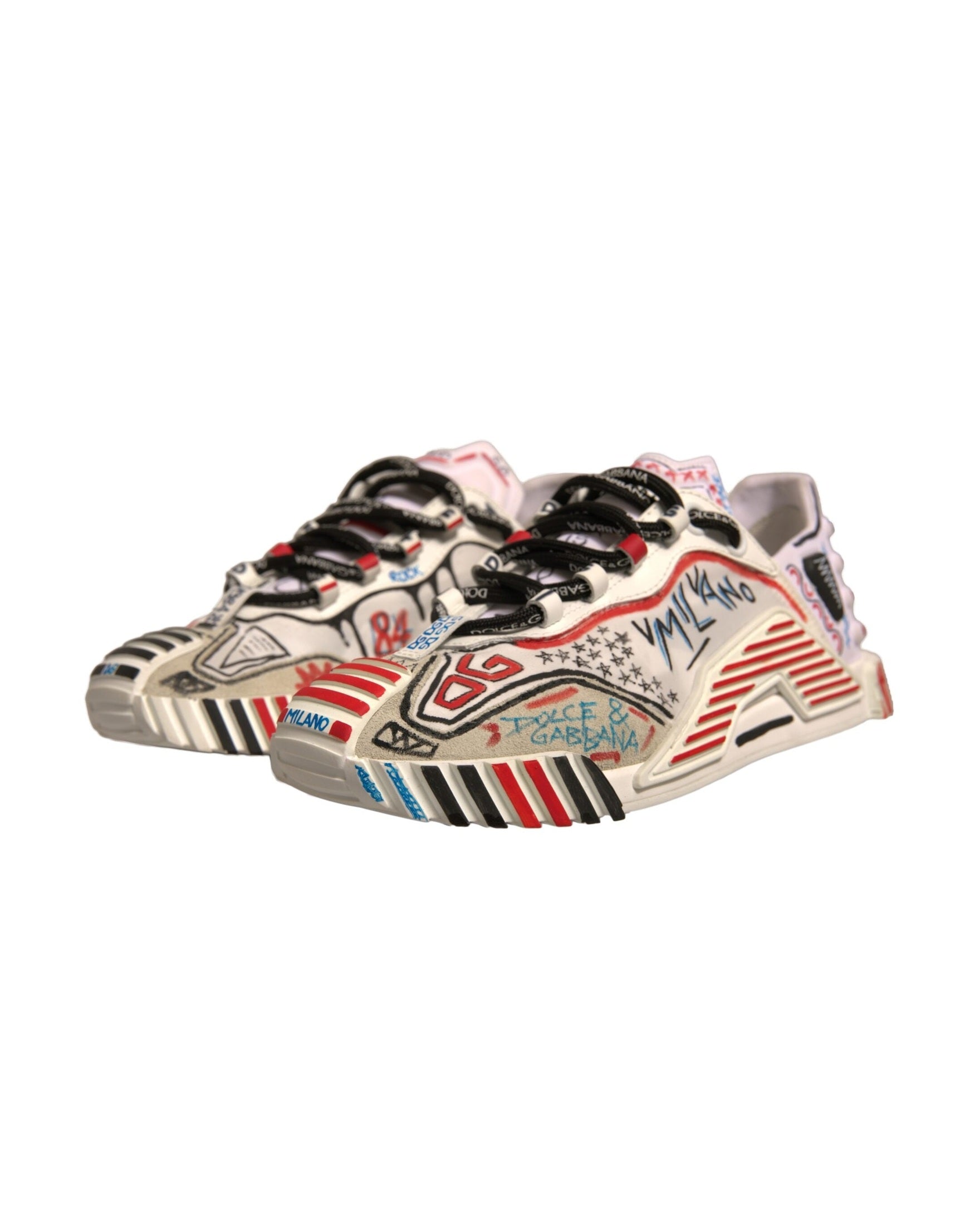 Dolce & Gabbana Multicolor Suede Fabric Ns1 Sneakers Shoes Glam Steals