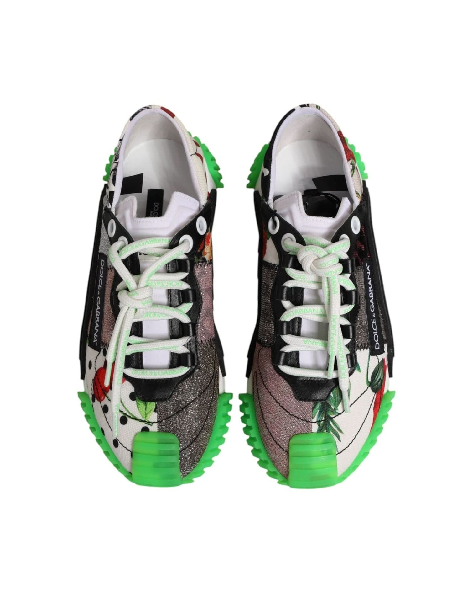 Dolce & Gabbana Multicor Dg Logo Leopard Cherry Sneaker Shoes Sneakers