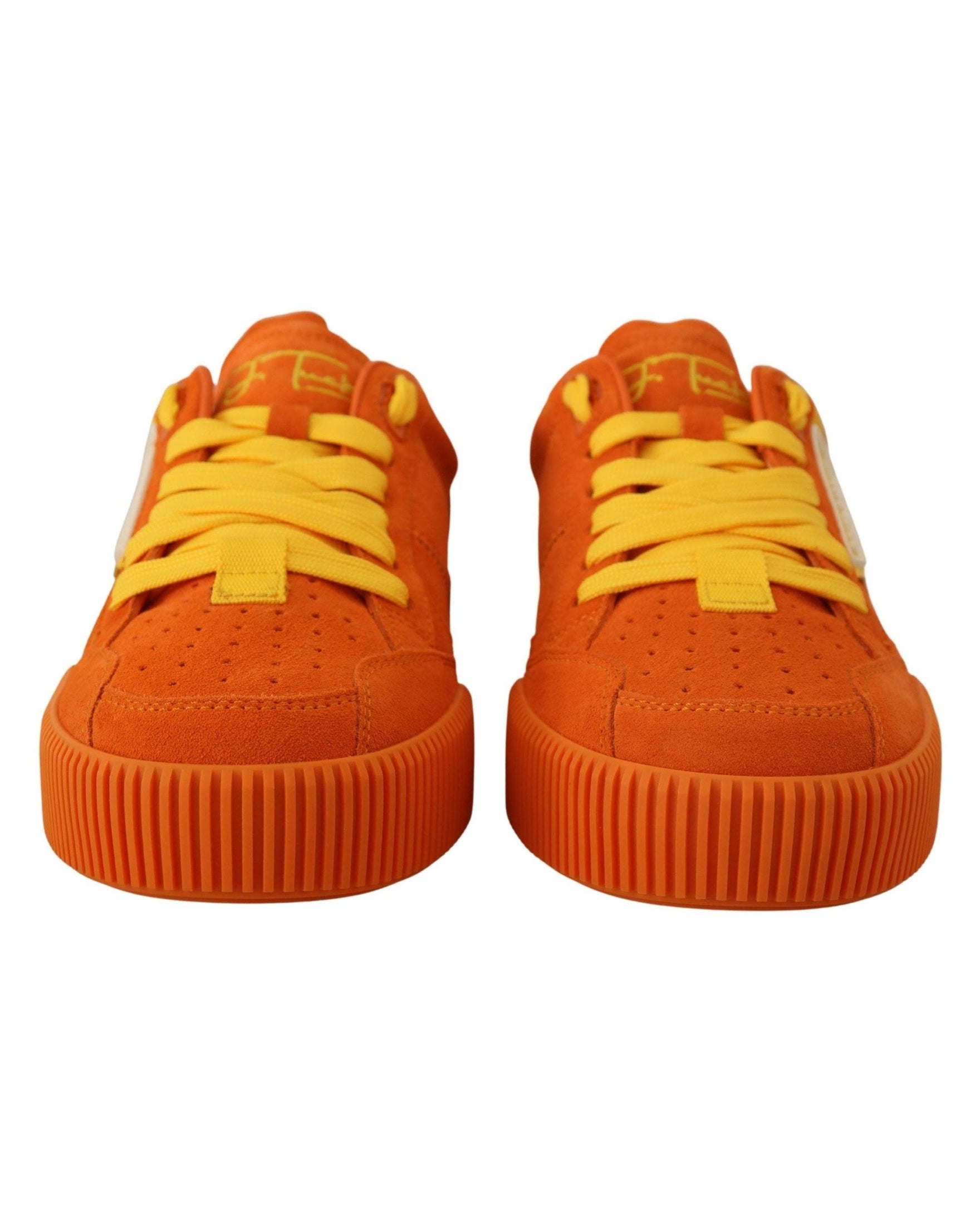 Dolce & Gabbana Orange Leather Pj Tucker Sneakers Sneakers