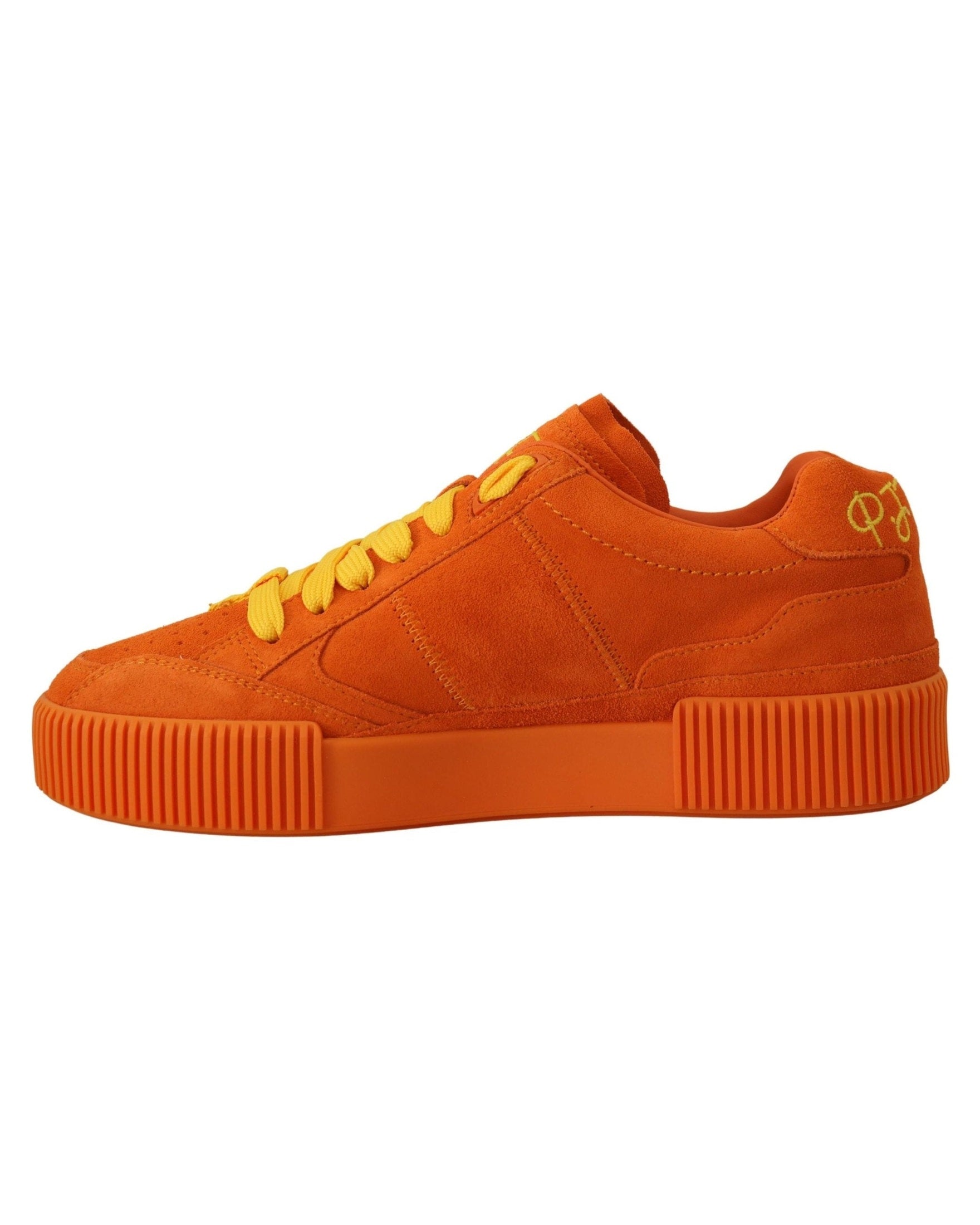 Dolce & Gabbana Orange Leather Pj Tucker Sneakers Sneakers