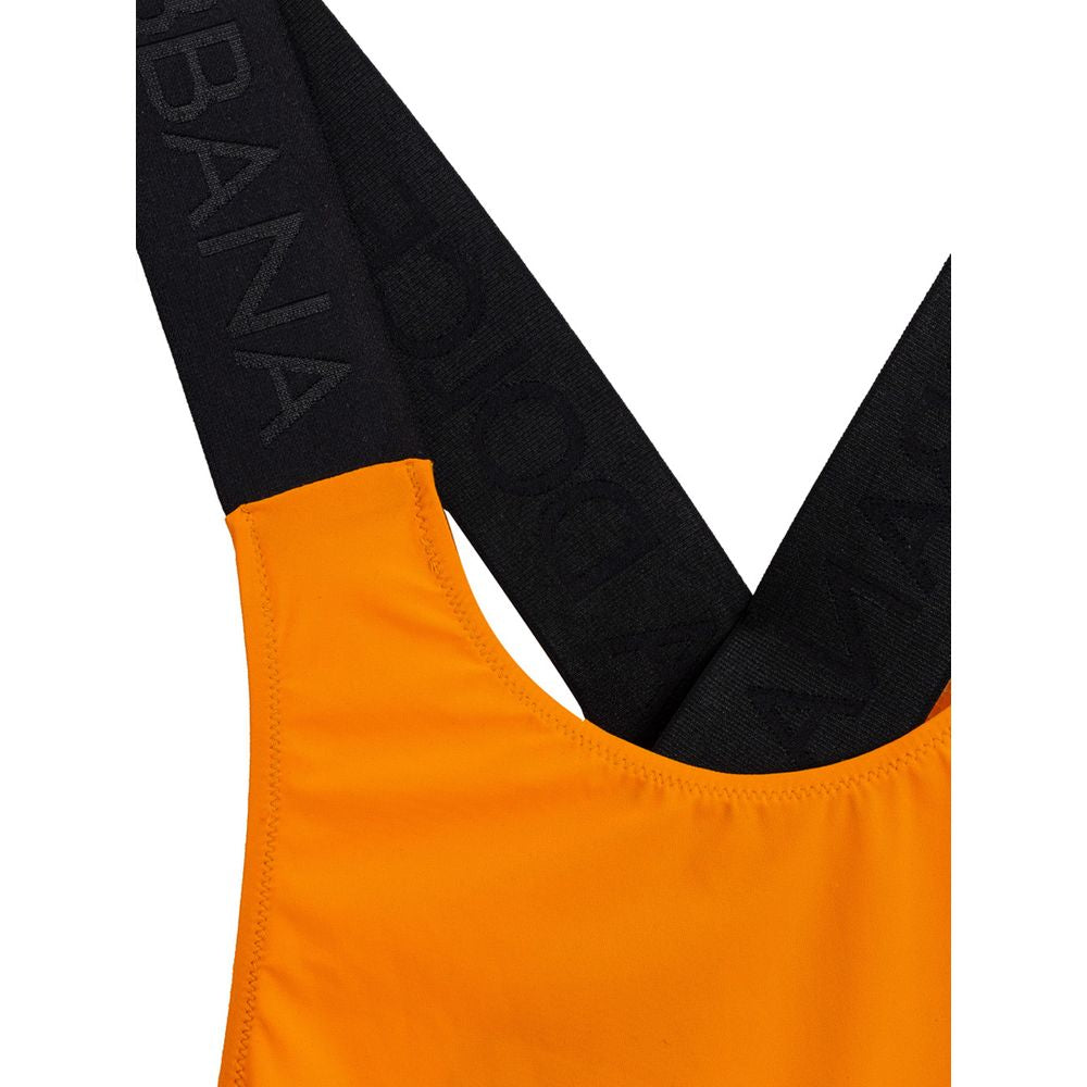 Dolce & Gabbana Orange Polyester One Piece Swimsuit Glam Steals