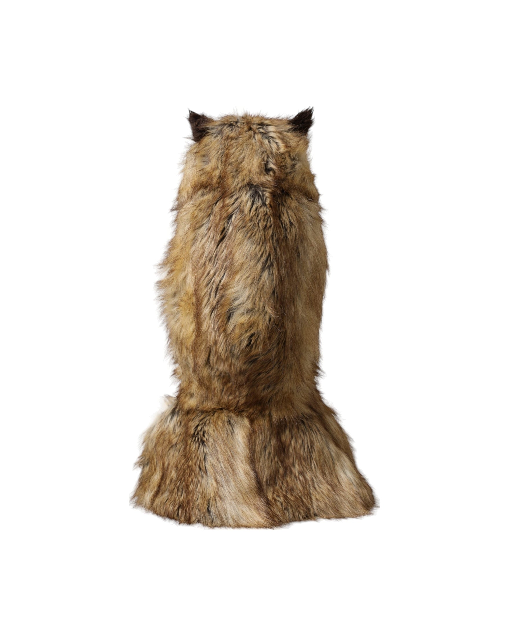 Dolce & Gabbana Owl Faux Fur Whole Head Cap Brown Hat Glam Steals