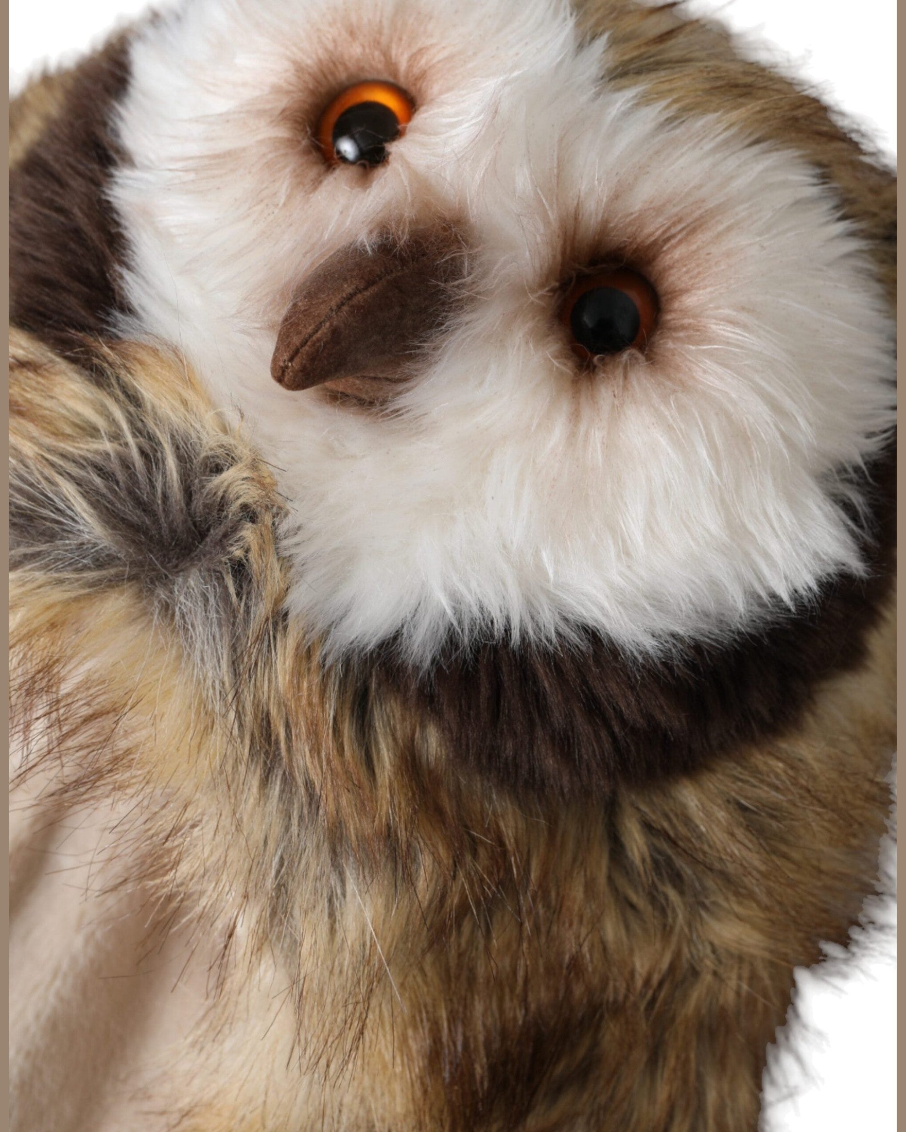 Dolce & Gabbana Owl Faux Fur Whole Head Cap Brown Hat Glam Steals