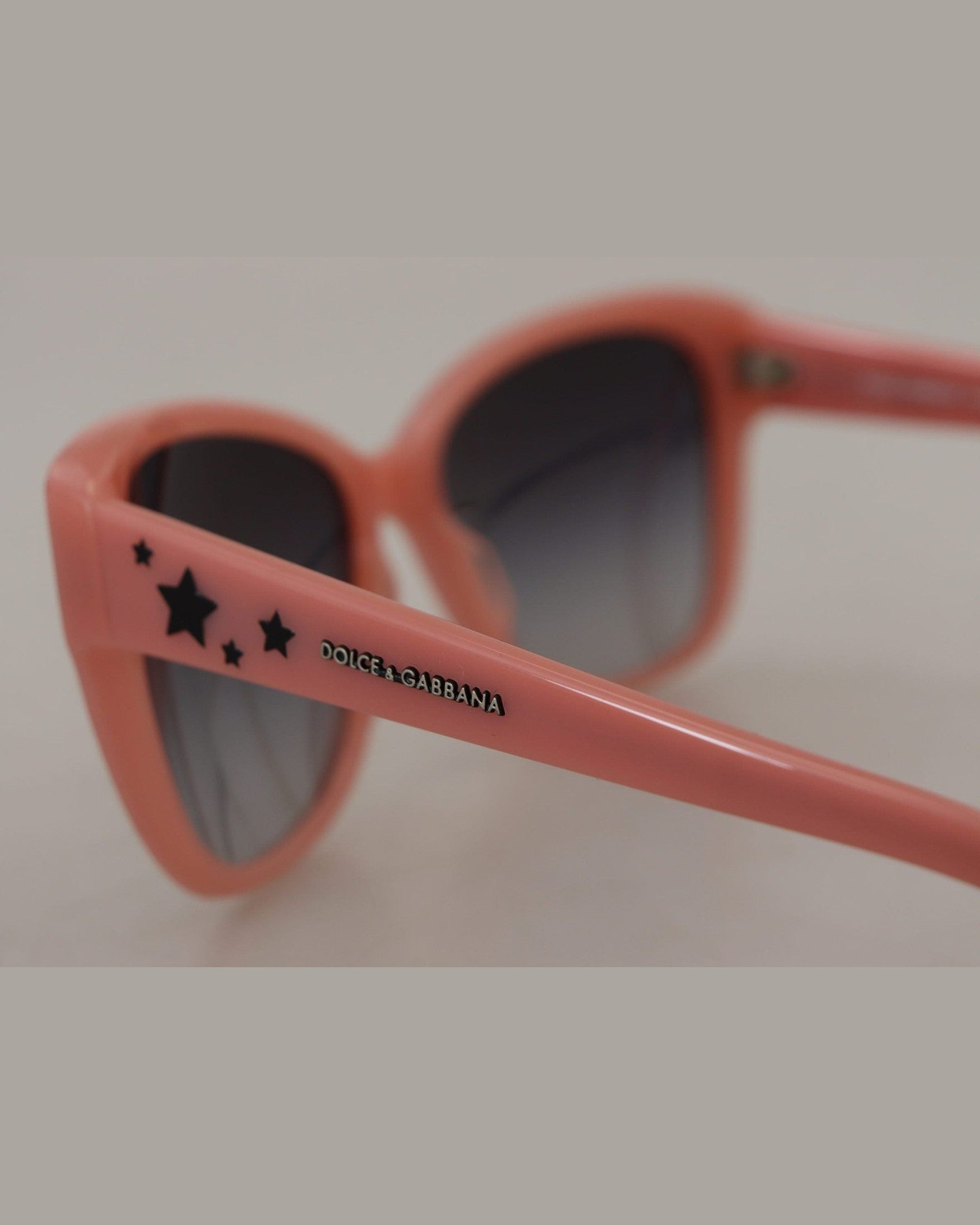 Dolce & Gabbana Pink Acetate Frame Stars Embellishment Sunglasses Sunglasses