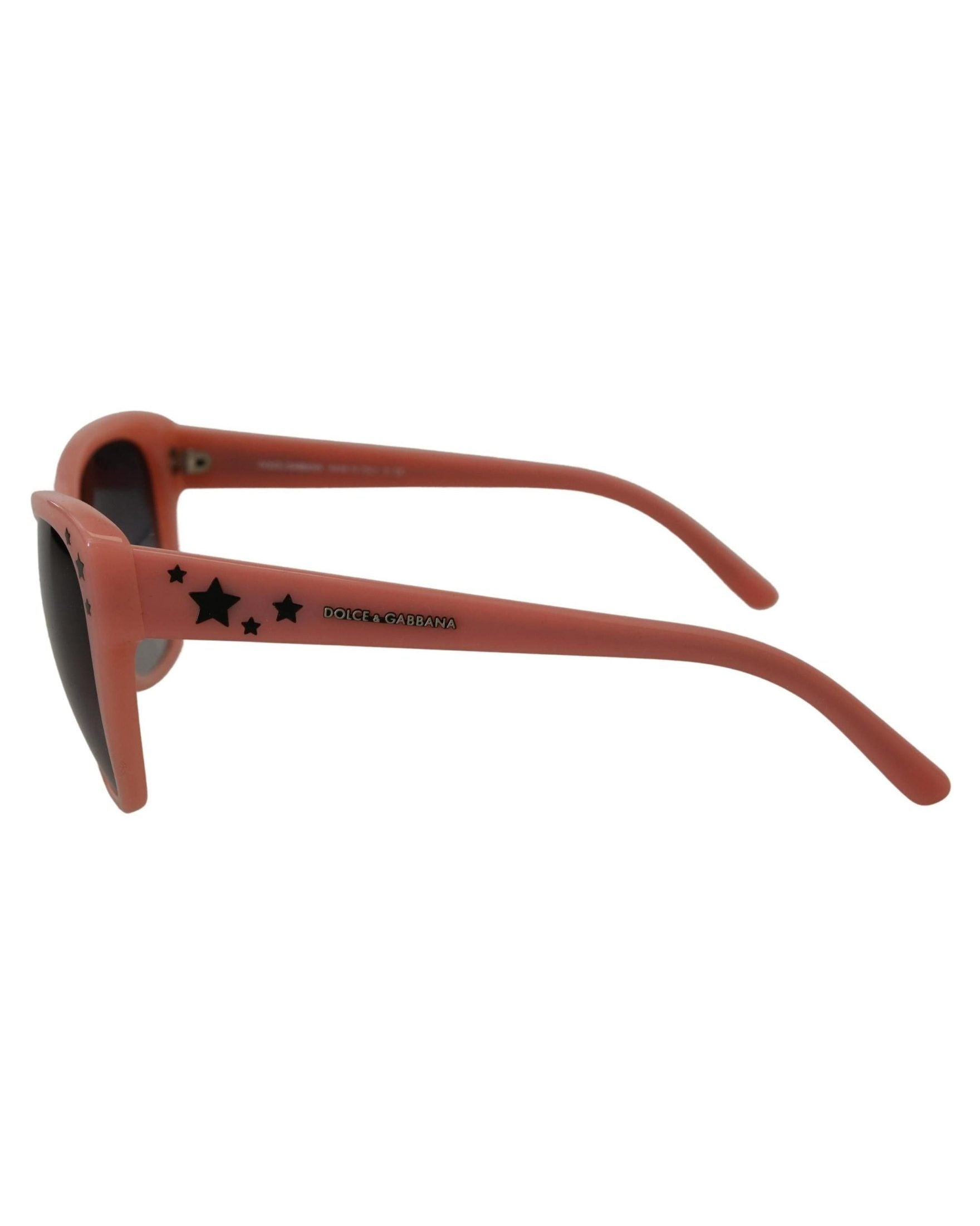 Dolce & Gabbana Pink Acetate Frame Stars Embellishment Sunglasses Sunglasses