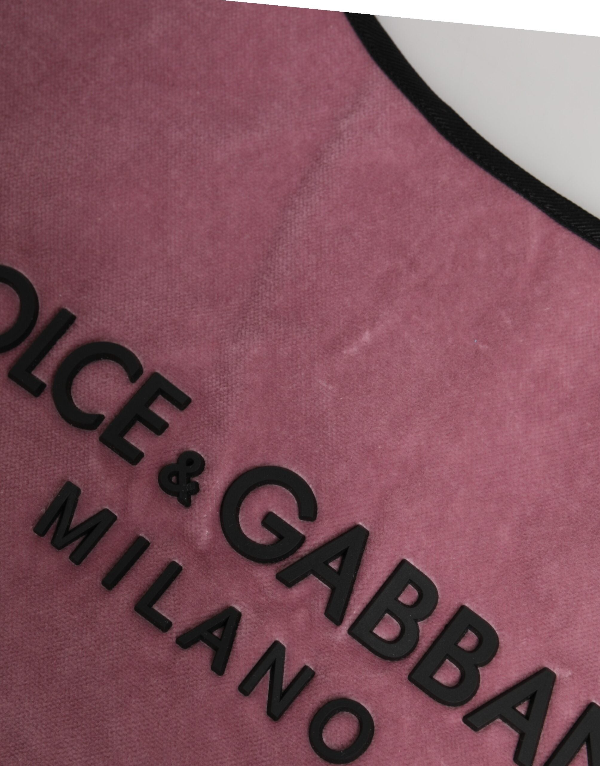 Dolce & Gabbana Pink Cotton Velvet Dg Milano Shoulder Shopping Borse Bag Glam Steals