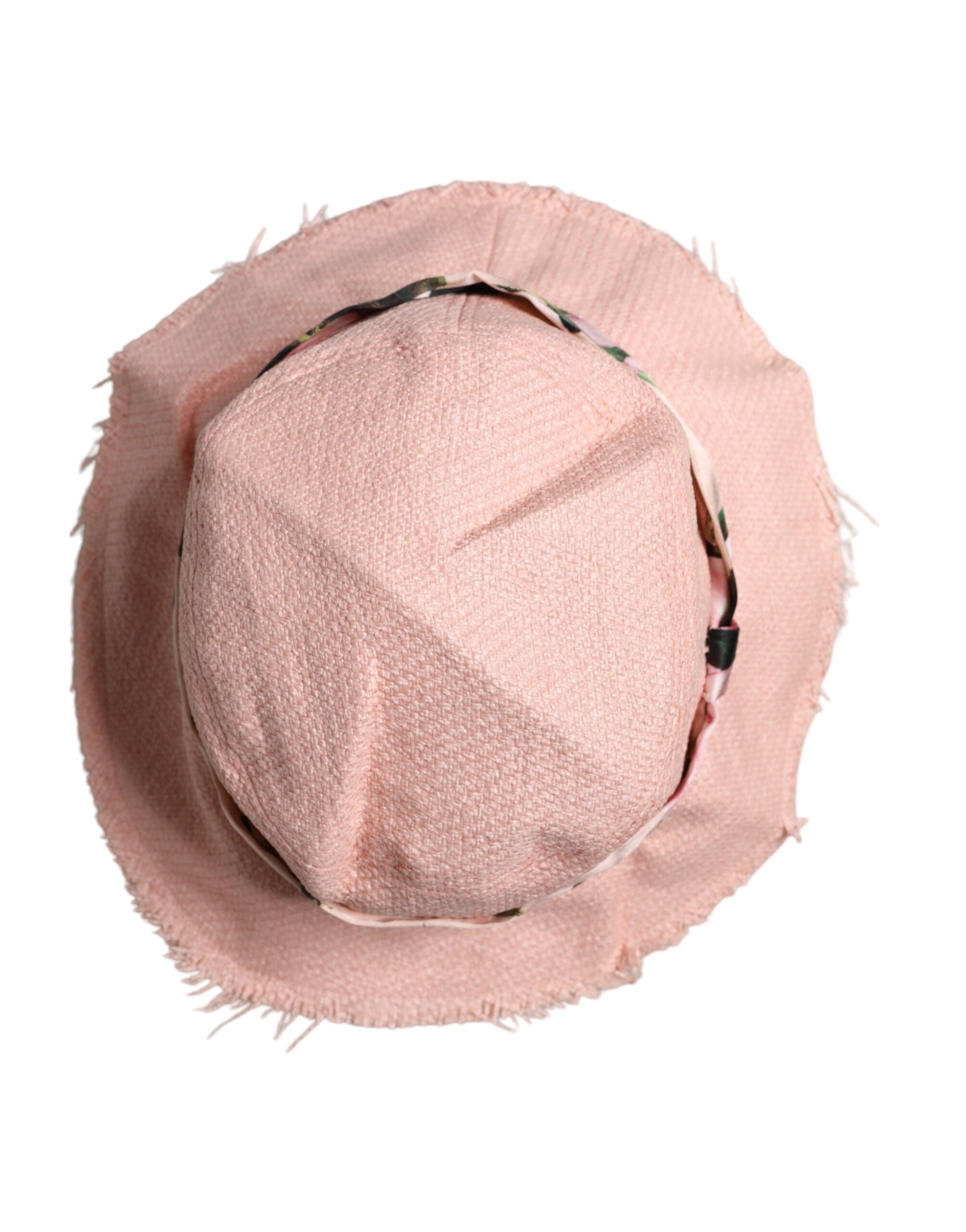 Dolce & Gabbana Pink Cotton Wide Brim Bucket Hat Glam Steals