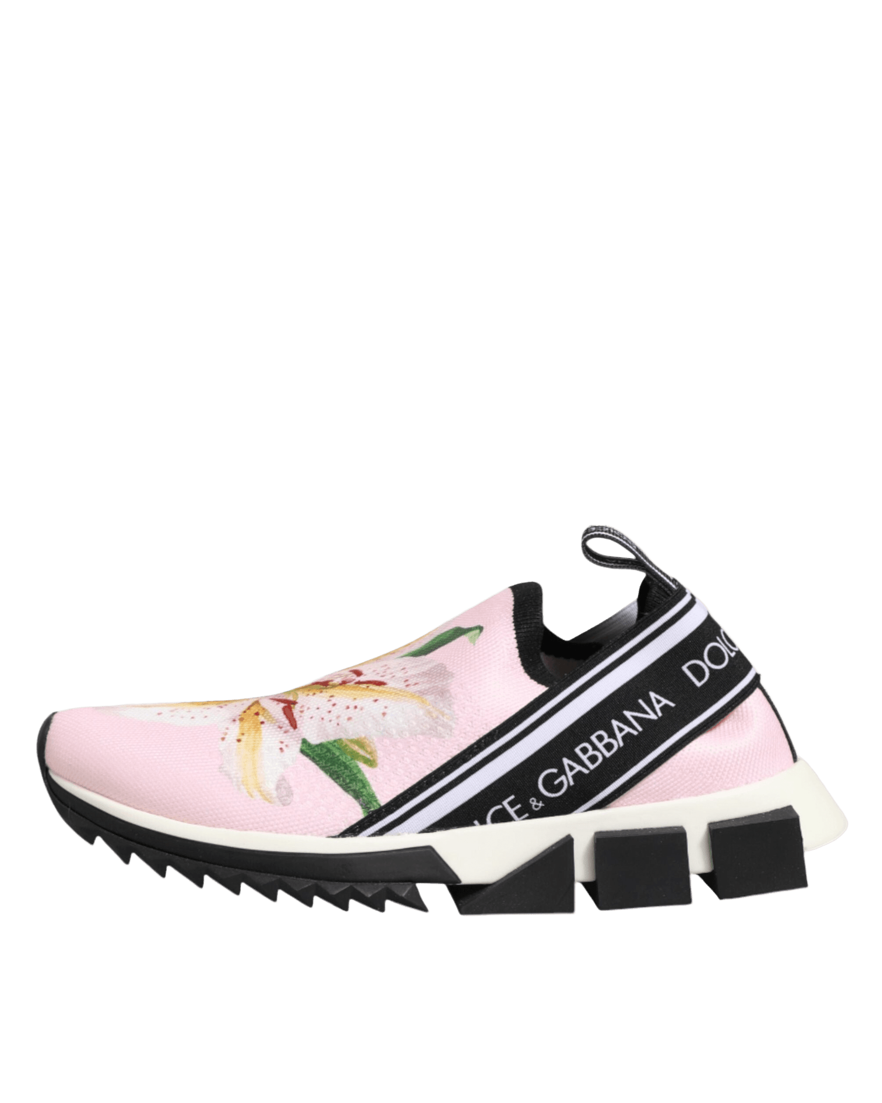 Dolce & Gabbana Pink Floral Sorrento Low Top Sneakers Shoes Glam Steals