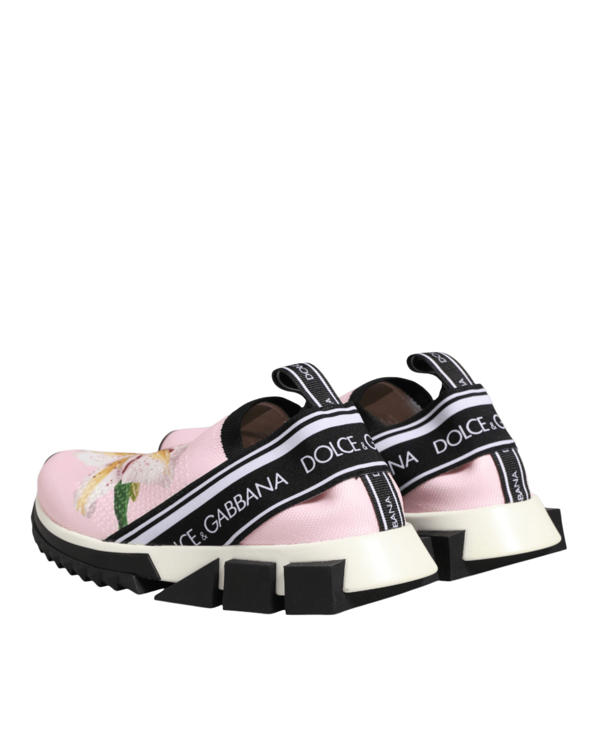 Dolce & Gabbana Pink Floral Sorrento Low Top Sneakers Shoes Glam Steals