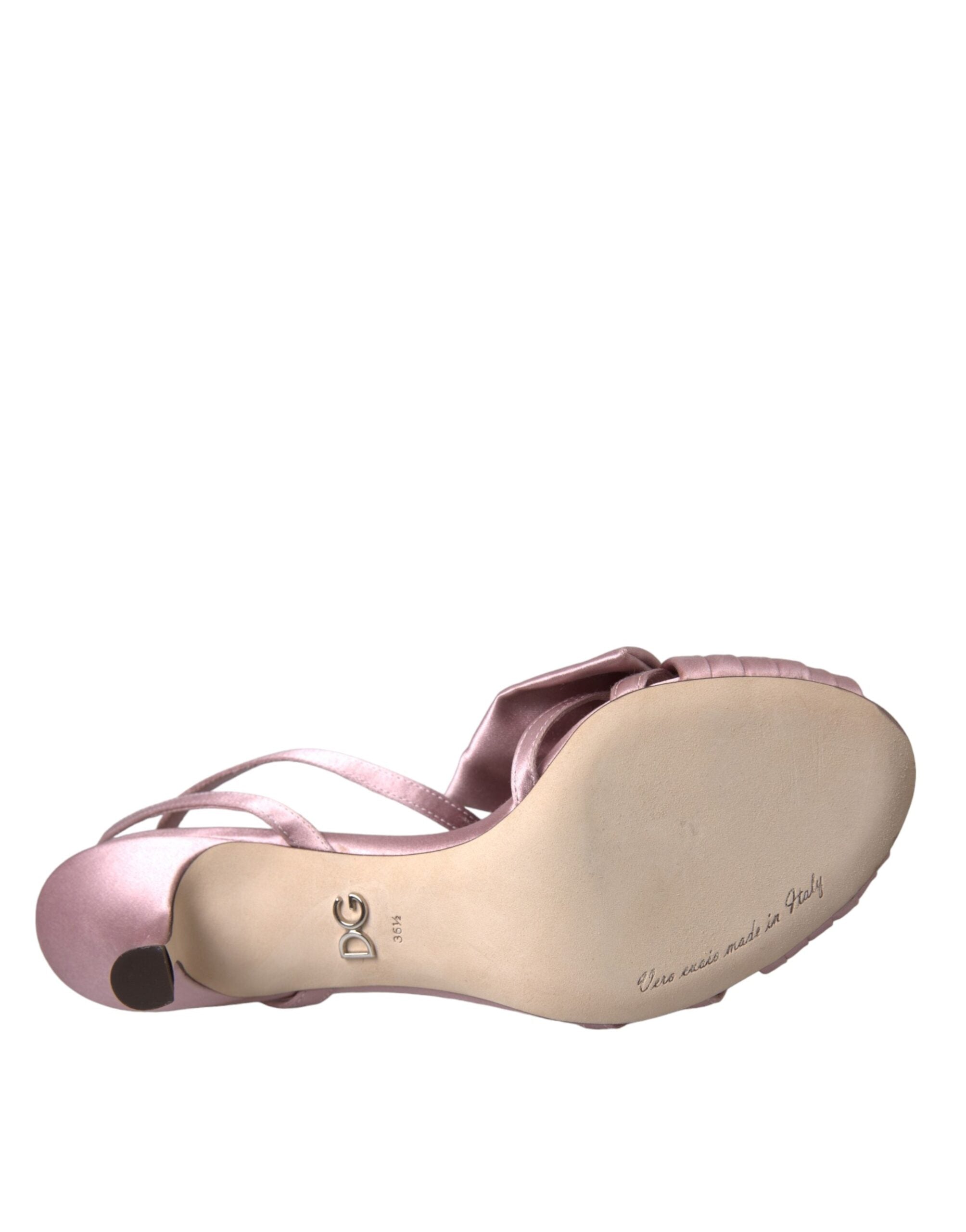 Dolce & Gabbana Pink Keira Crystal Heels Sandals Shoes Glam Steals