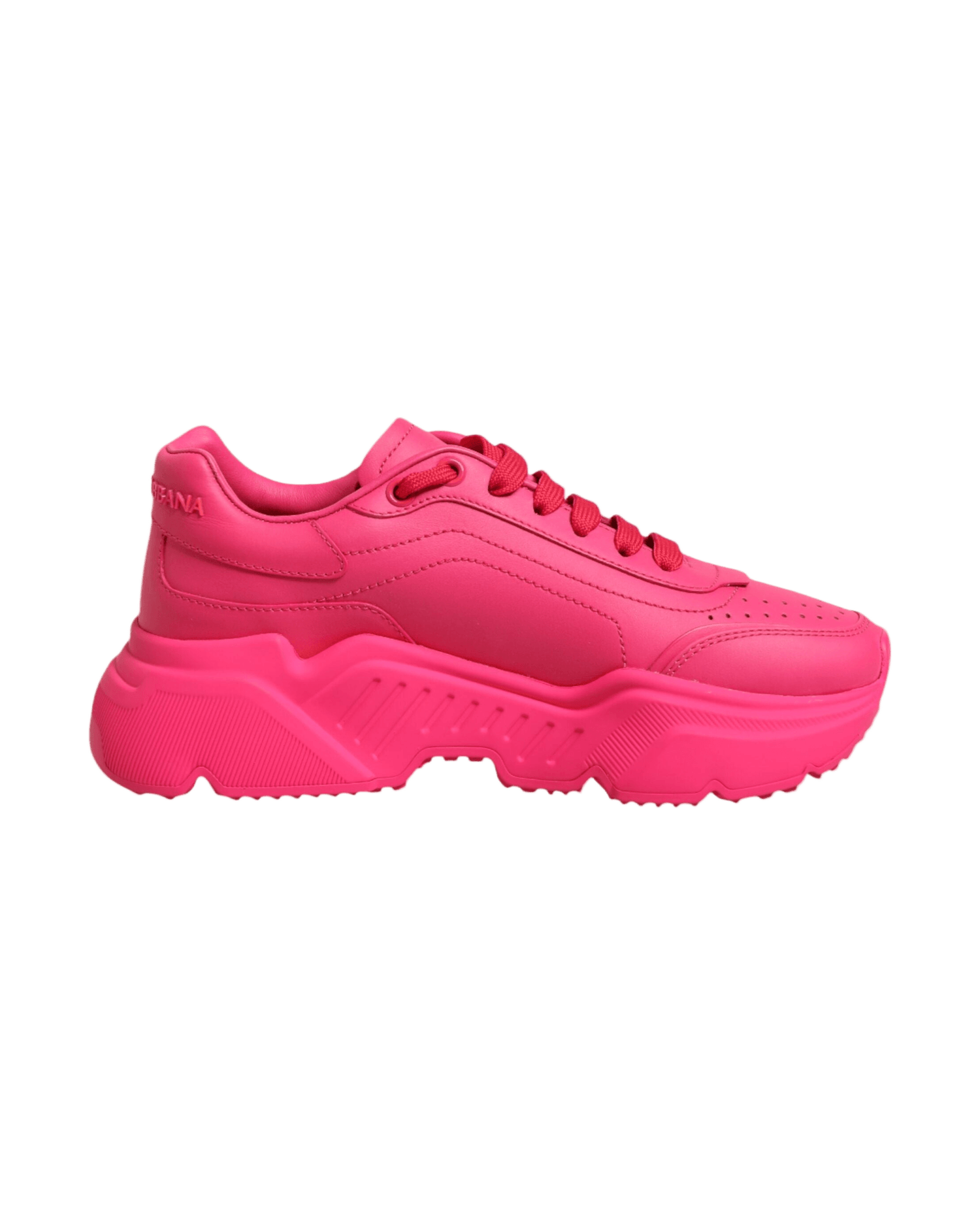 Dolce & Gabbana Pink Leather Daymaster Low Top Sneakers Shoes Glam Steals