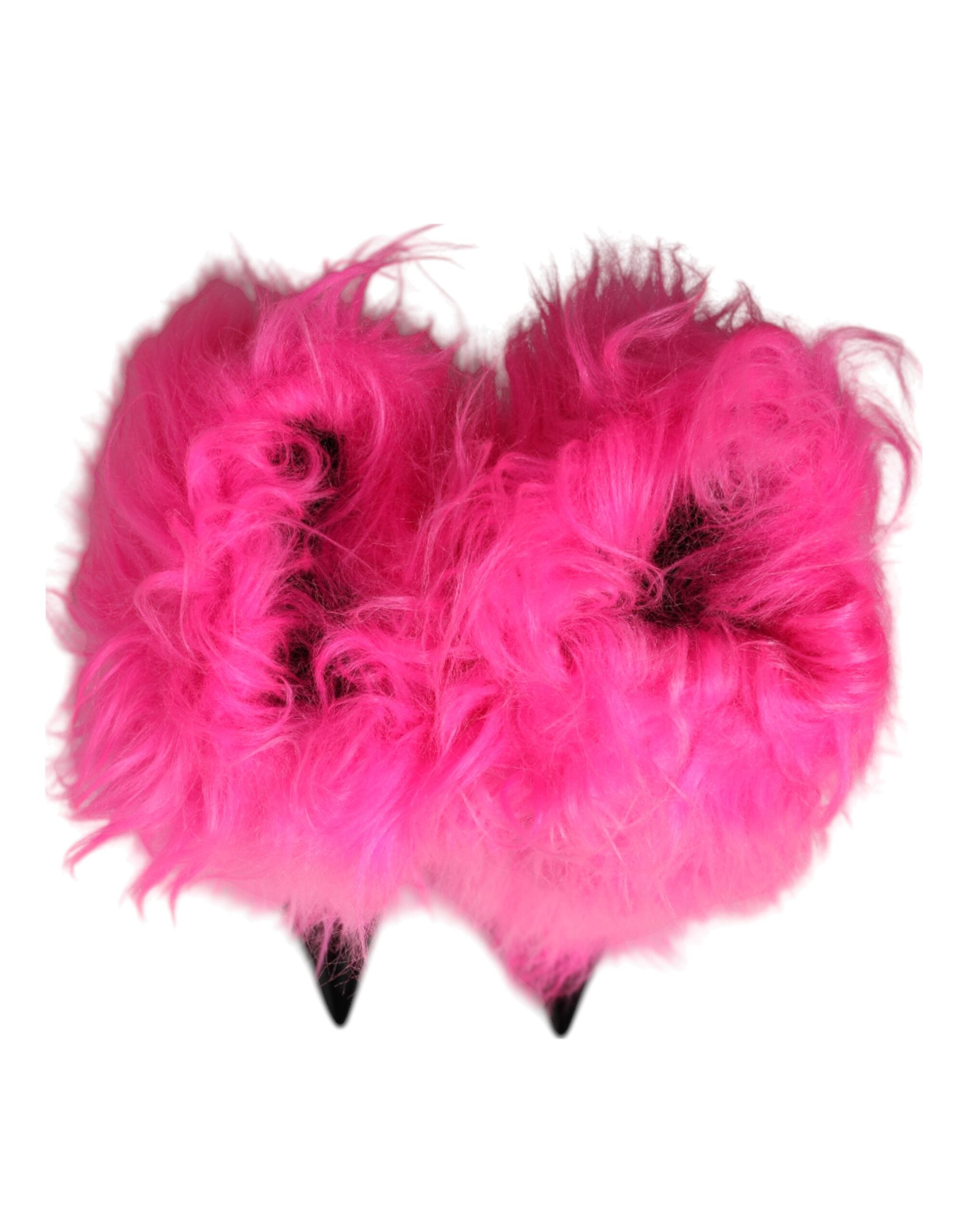 Dolce & Gabbana Pink Leather Faux Fur Boots Glam Steals