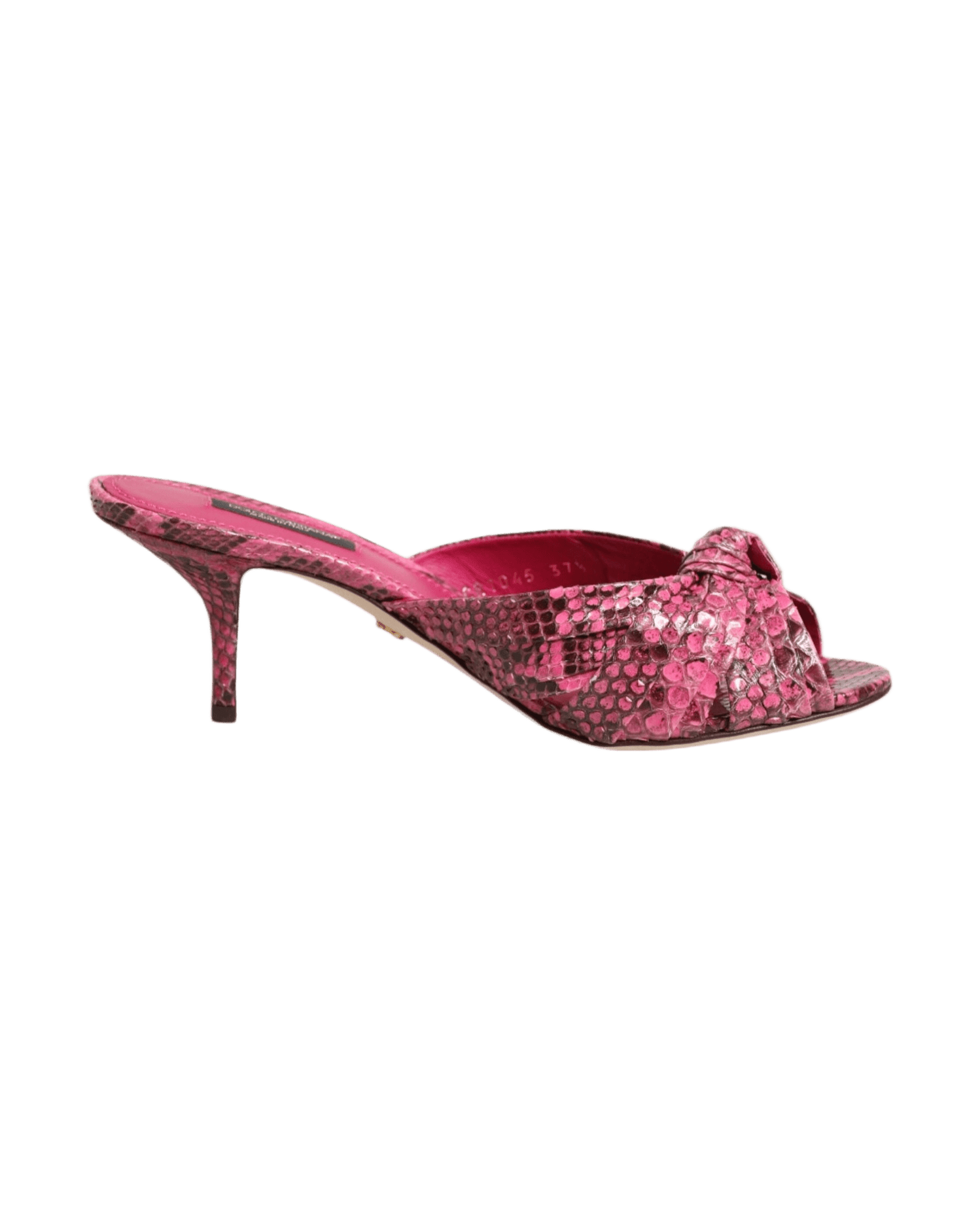 Dolce & Pink Gabbana Leather Heels Slides Sandals Shoes Glam Steals