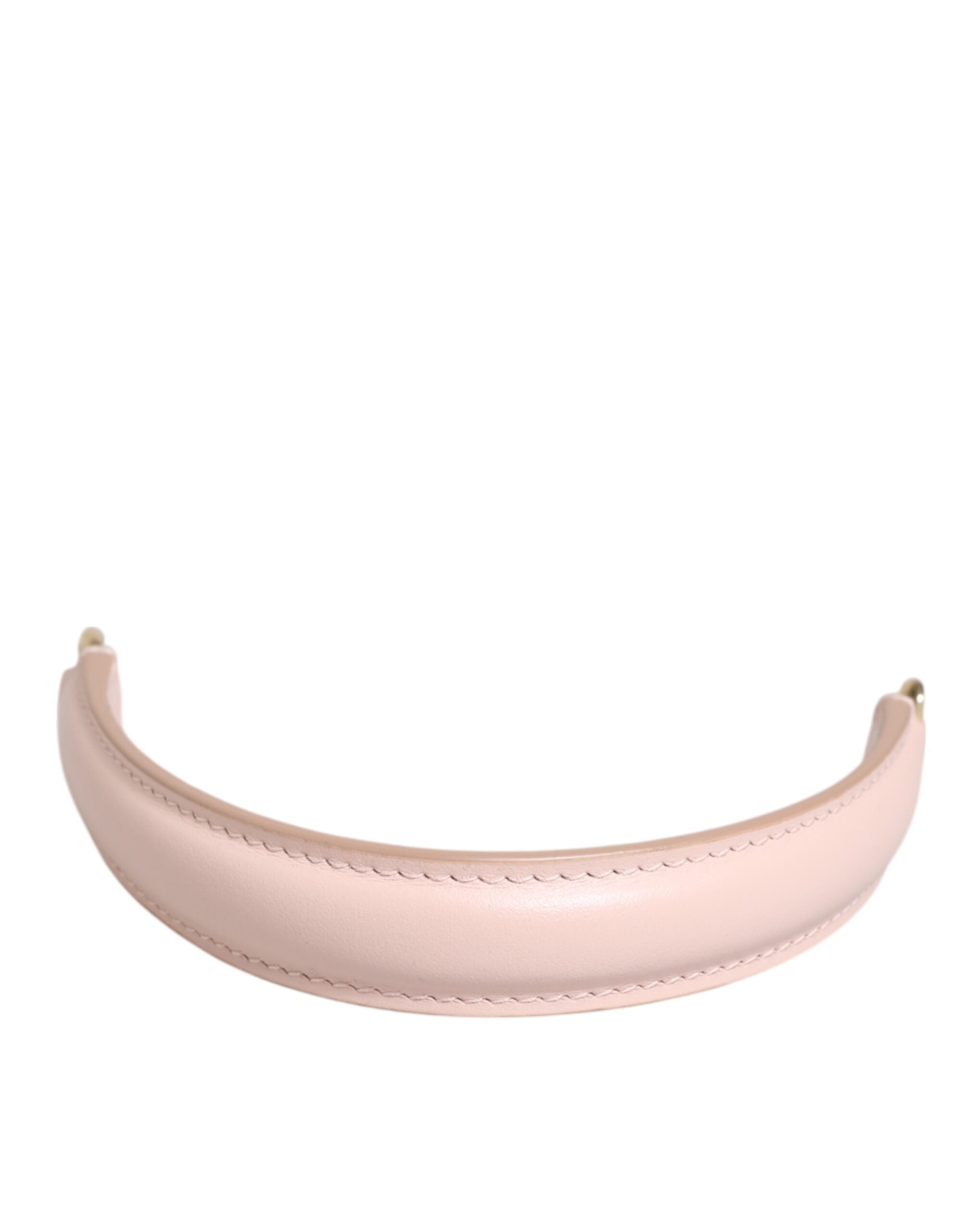Dolce & Gabbana Pink Leather Strap Gold Tone Big Bag Handle Shoulder Glam Steals