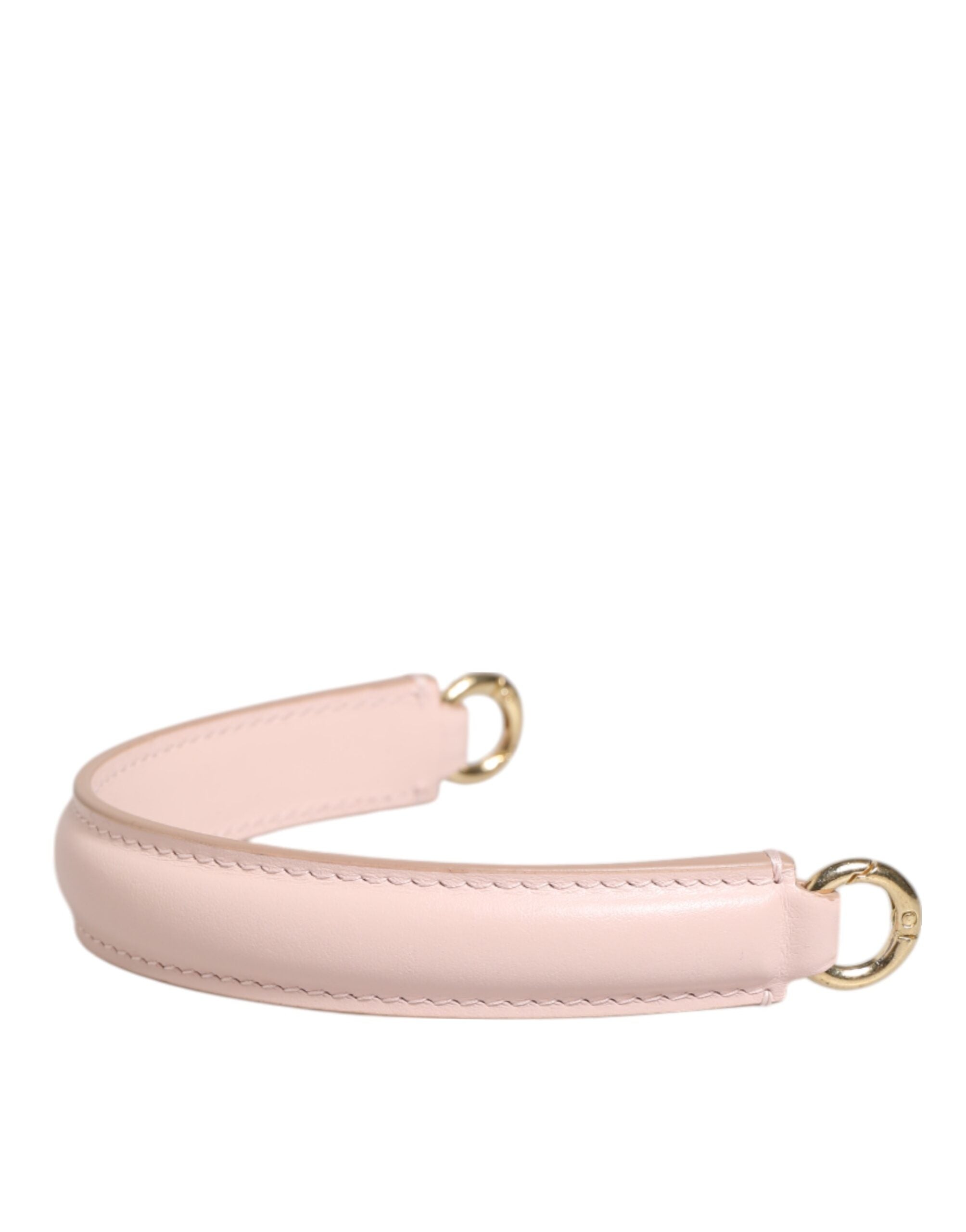 Dolce & Gabbana Pink Leather Strap Gold Tone Big Bag Handle Shoulder Glam Steals
