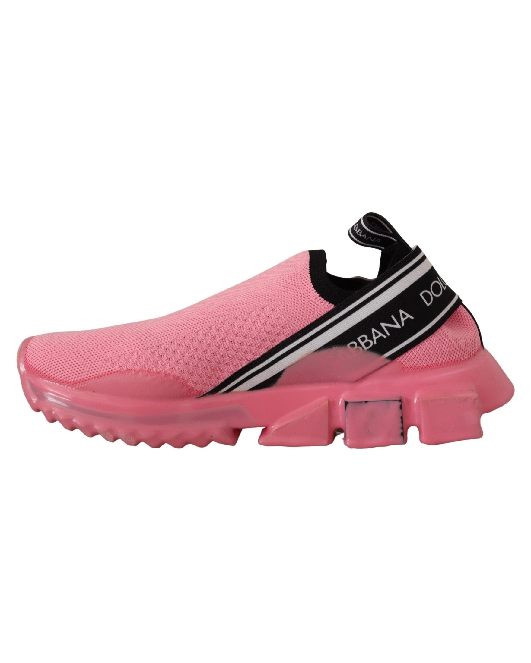 Dolce & Gabbana Pink Low Top Slip On Casual Sorrento Sneakers Sneakers