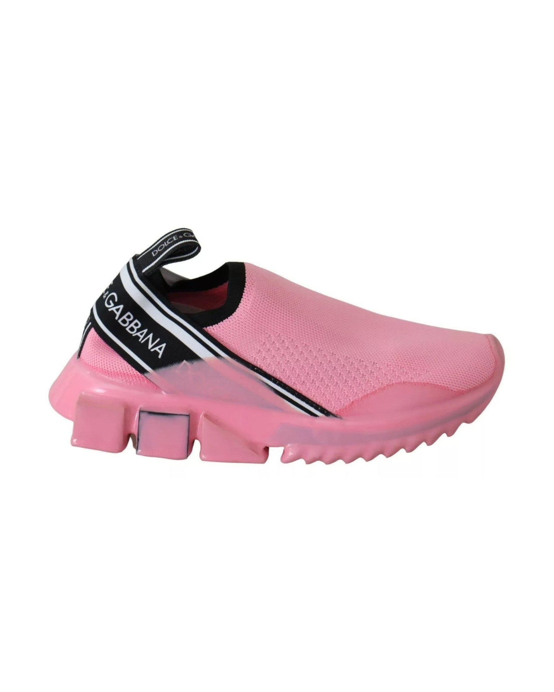 Dolce & Gabbana Pink Low Top Sorrento Sneakers Slip On Casual Shoes Sneakers