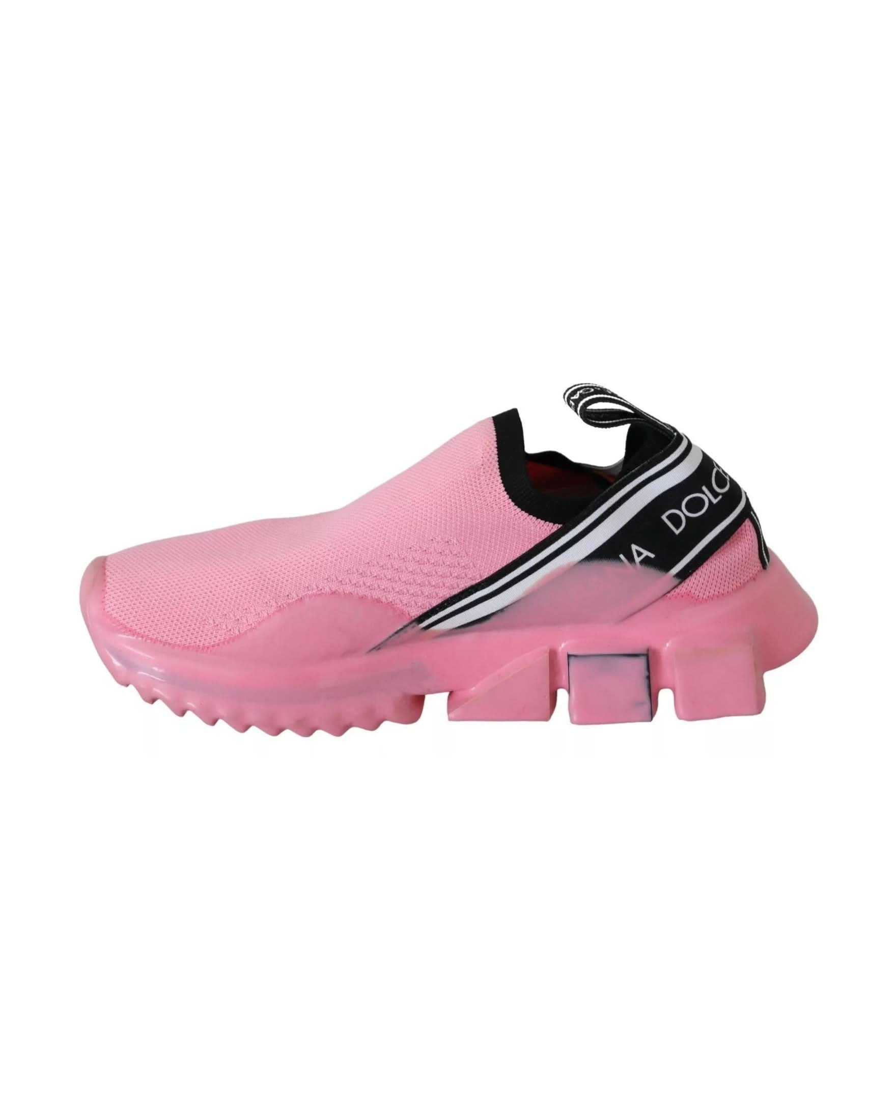 Dolce & Gabbana Pink Low Top Sorrento Sneakers Slip On Casual Shoes Sneakers