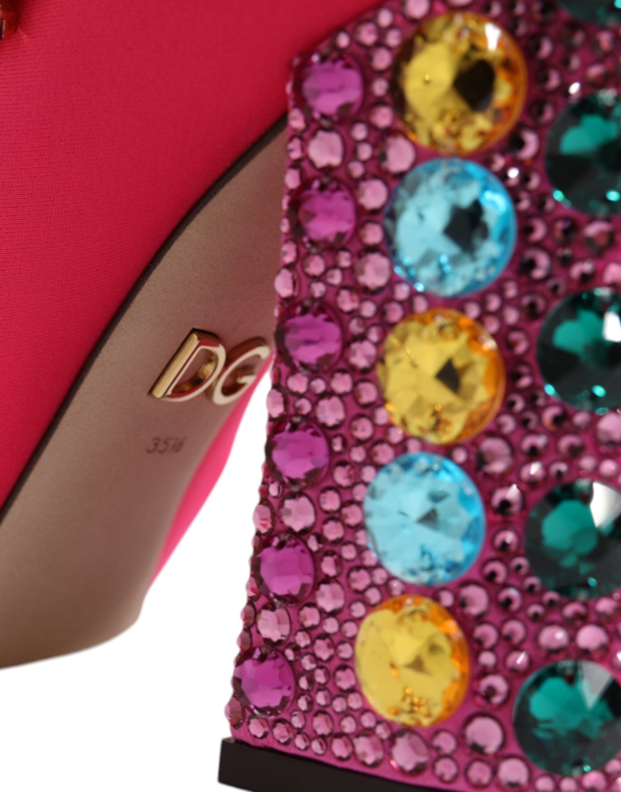 Dolce & Gabbana Pink Nylon Crystal Vally High Boots Shoes Glam Steals
