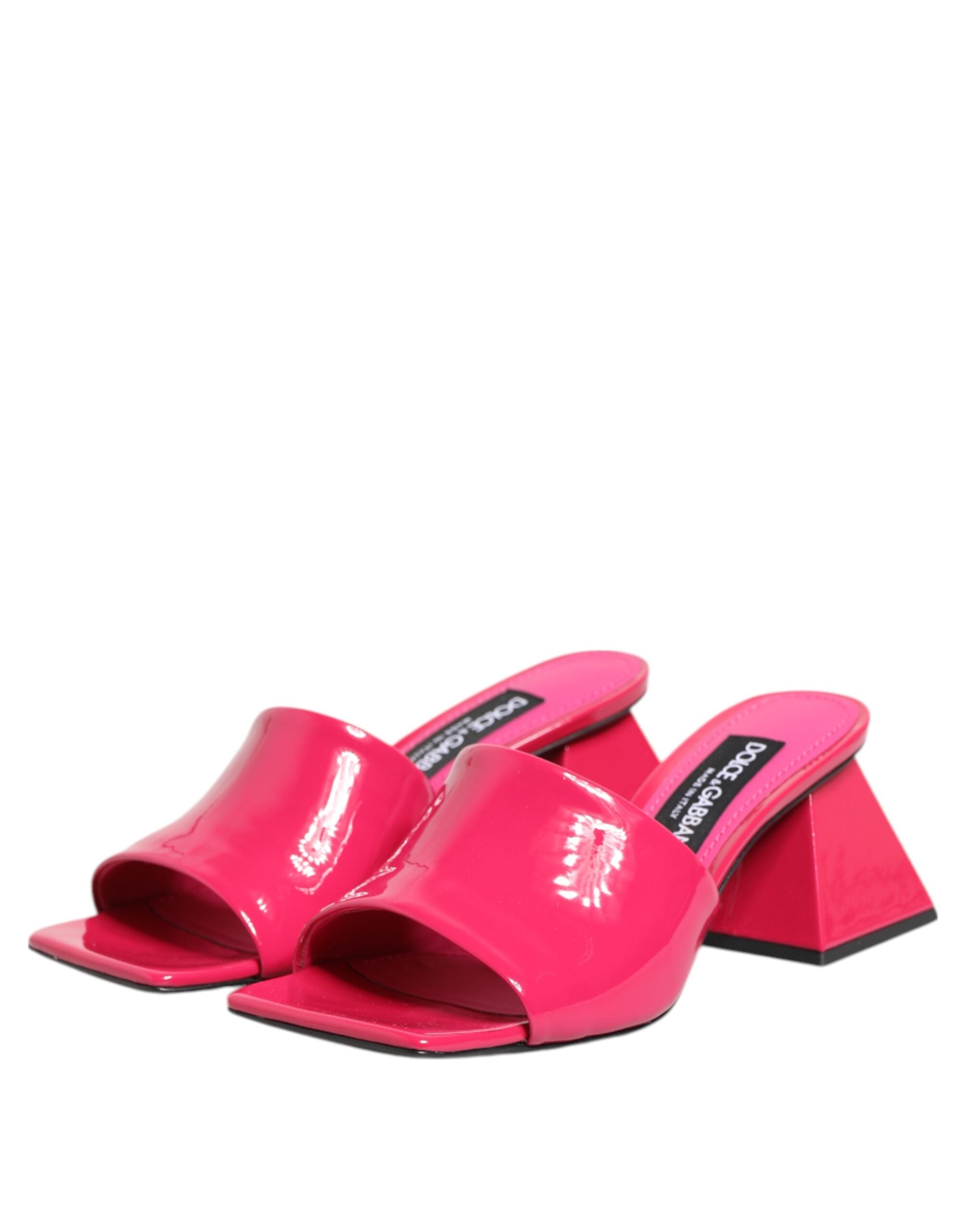 Dolce & Gabbana Pink Open Toe Block Heel Mules Sandals Shoes Glam Steals