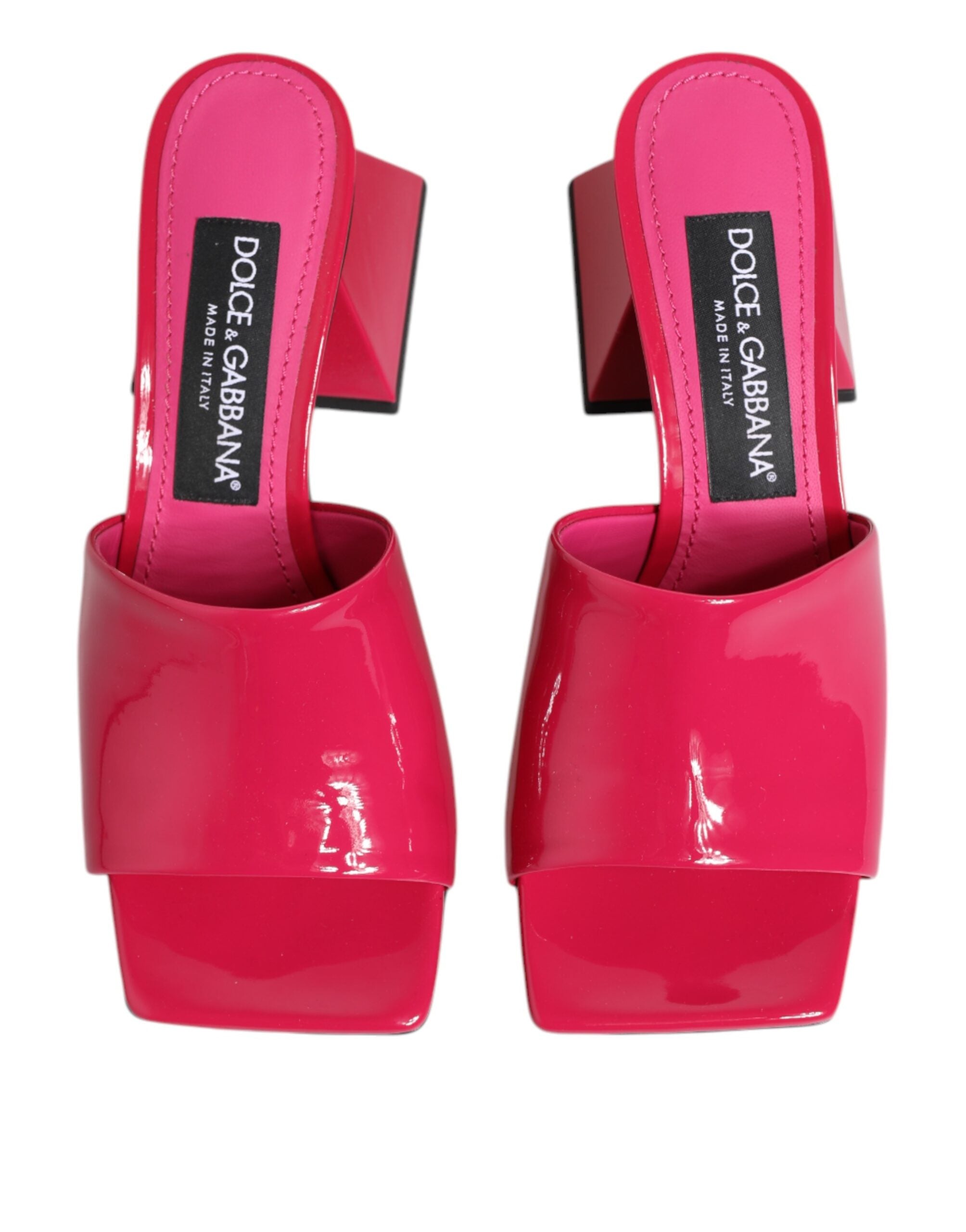 Dolce & Gabbana Pink Open Toe Block Heel Mules Sandals Shoes Glam Steals
