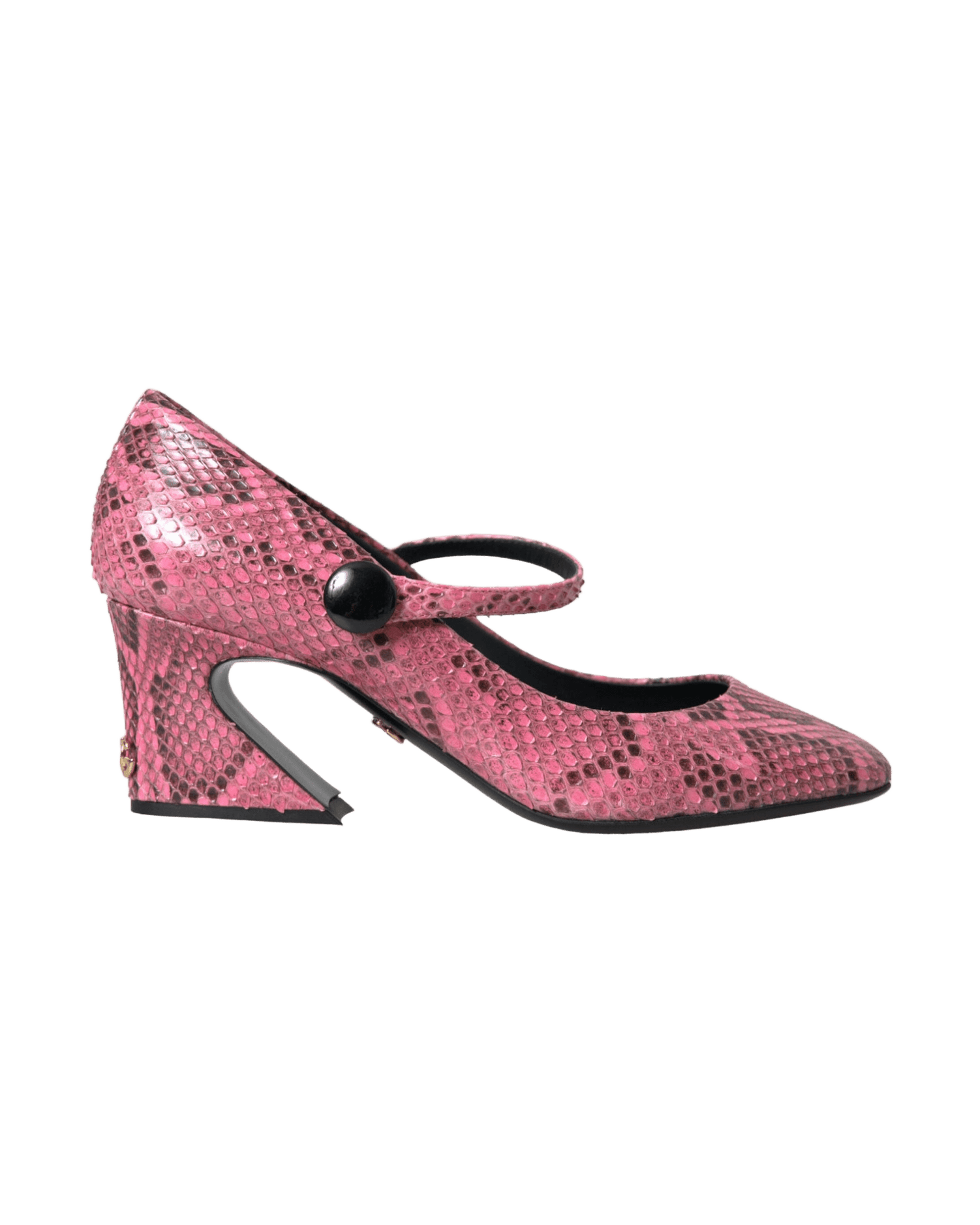 Dolce & Gabbana Pink Python Leather Mary Jane Heels Shoes Glam Steals