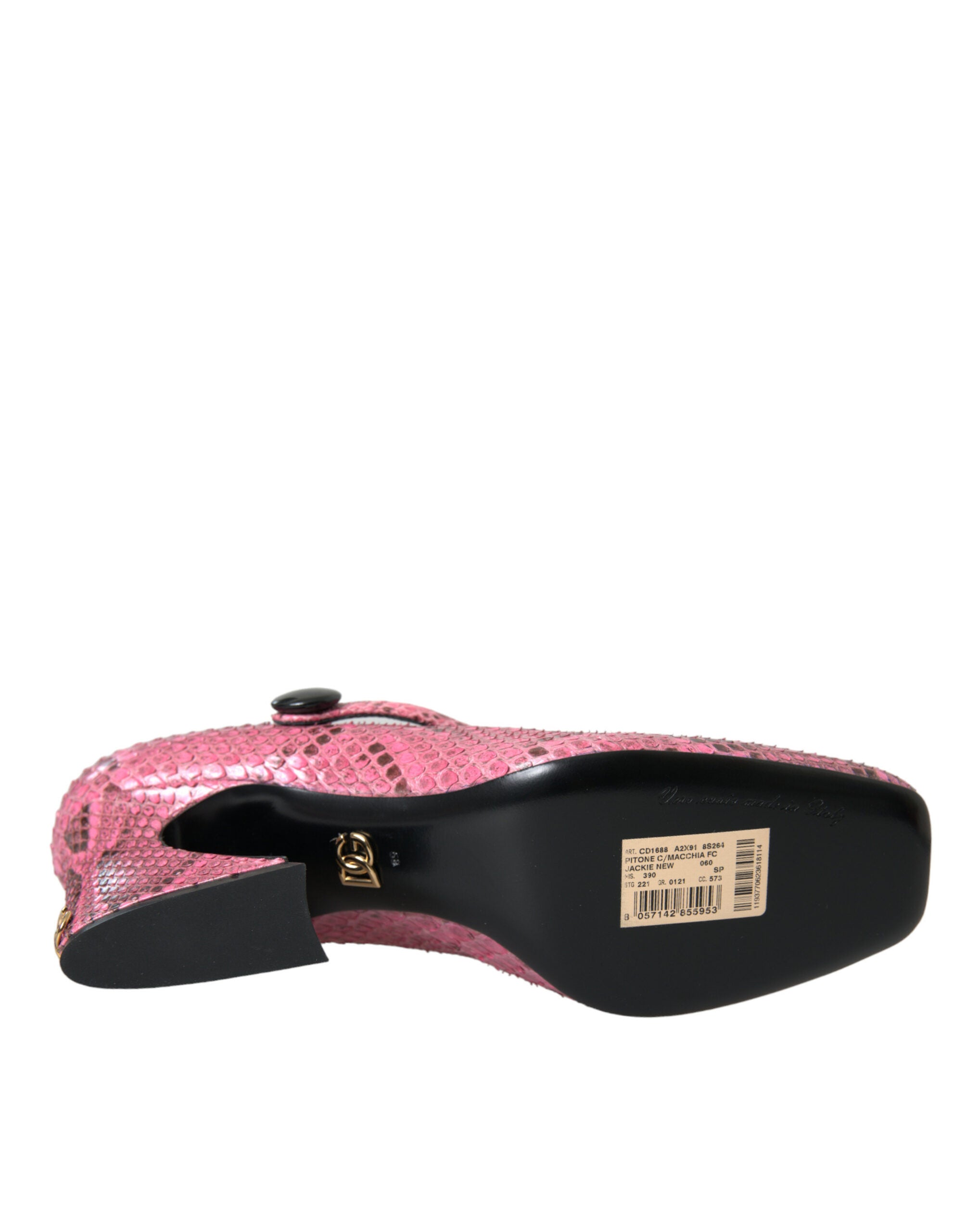 Dolce & Gabbana Pink Python Leather Mary Jane Heels Shoes Glam Steals